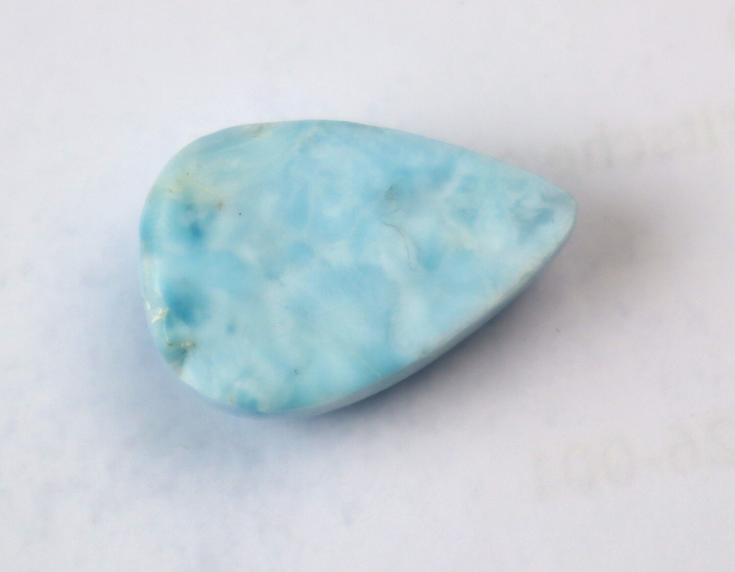 Exquisite Dominican Natural Sky Blue Larimar Teardrop Cabochon 24mm – photo 6