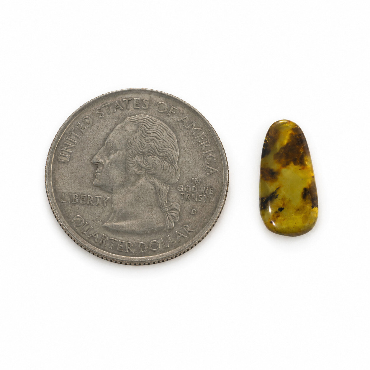 Natural Dominican Blue Amber Polished Stone 18mm – photo 5