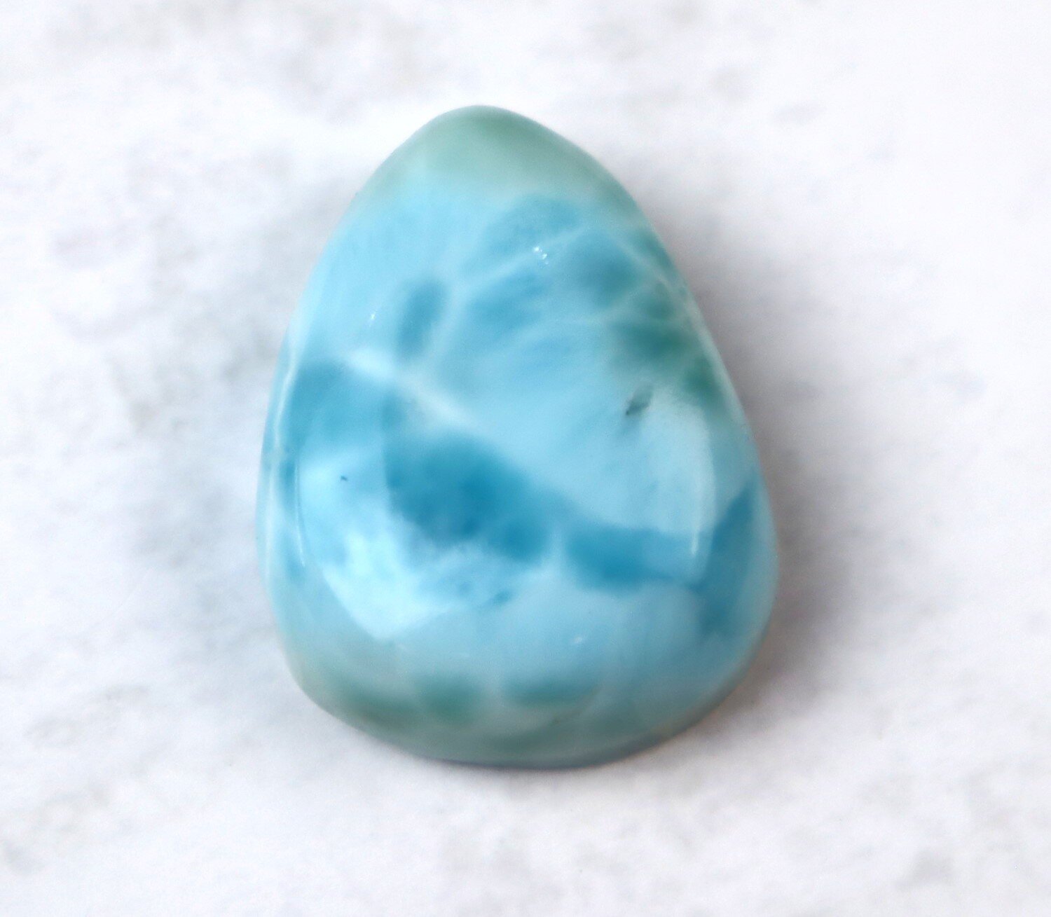 Charming Design Natural Sky Blue Larimar Cabochon 26mm – photo 8