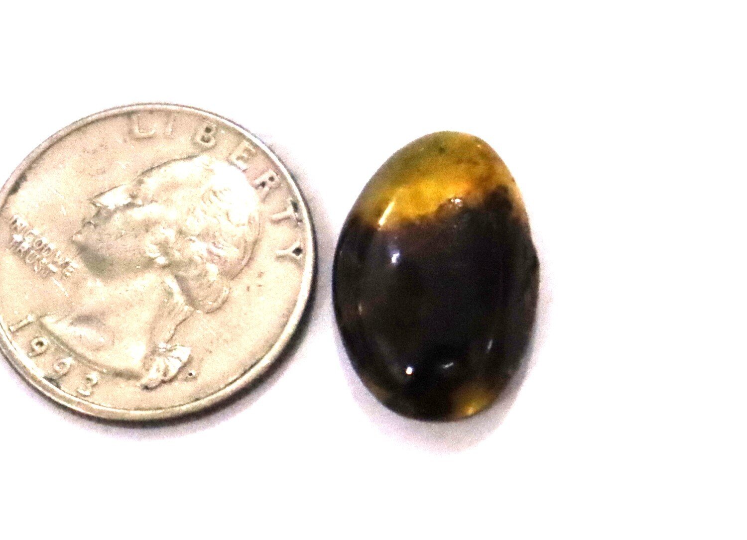 Rarest Natural Dominican Translucent Ocean Blue Amber Polished Stone 21mm – photo 10