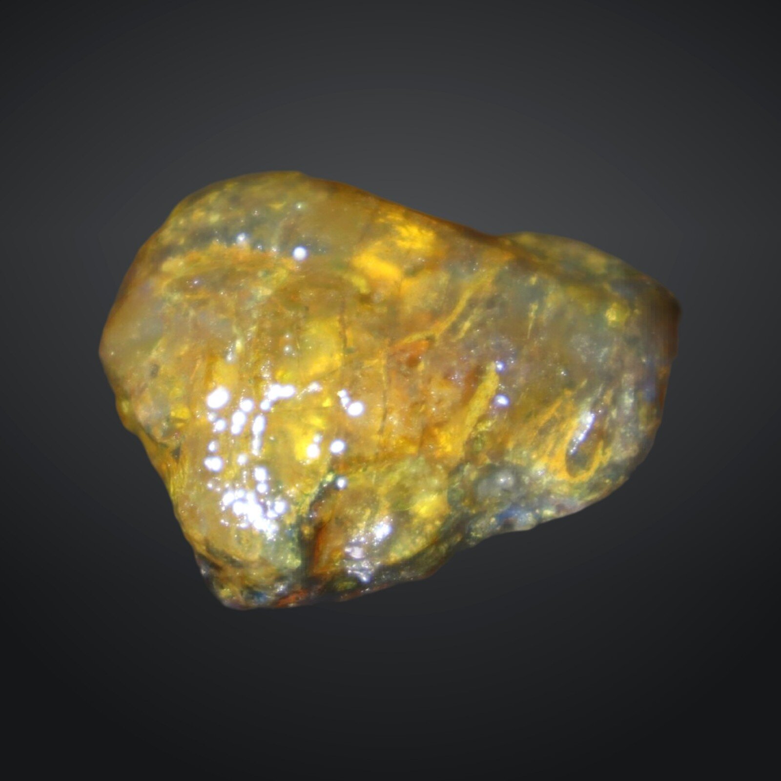 Interested Yellow Blue Dominican Amber Rough Specimen Chunk 37mm 10.6g – photo 10