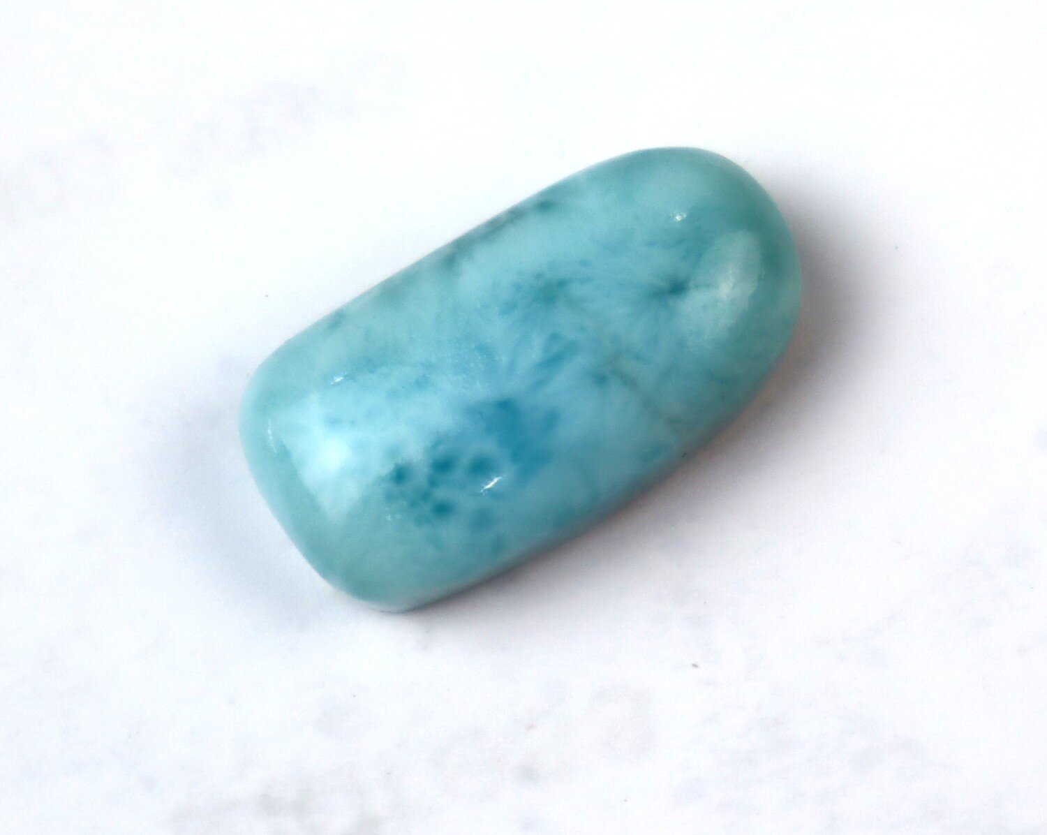 Finest Natural Sky Blue Larimar Cabochon 20mm – photo 4