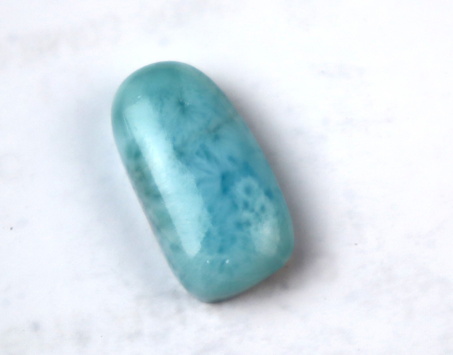 Finest Natural Sky Blue Larimar Cabochon 20mm – photo 5