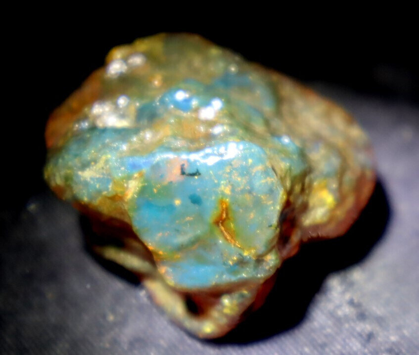 Excellent Dominican Crystal Clear Orange Blue Amber Rough Specimen 40mm 16.3g – photo 8