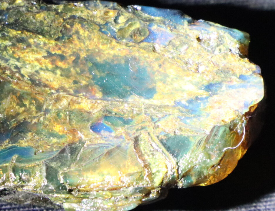 Beautiful Natural Translucent Green Blue Amber Slab Slice Specimen 64mm 25g – photo 6