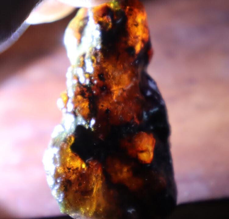 Natural Dominican Translucent Deep Blue Amber Rough Specimen 48mm 13g – photo 4