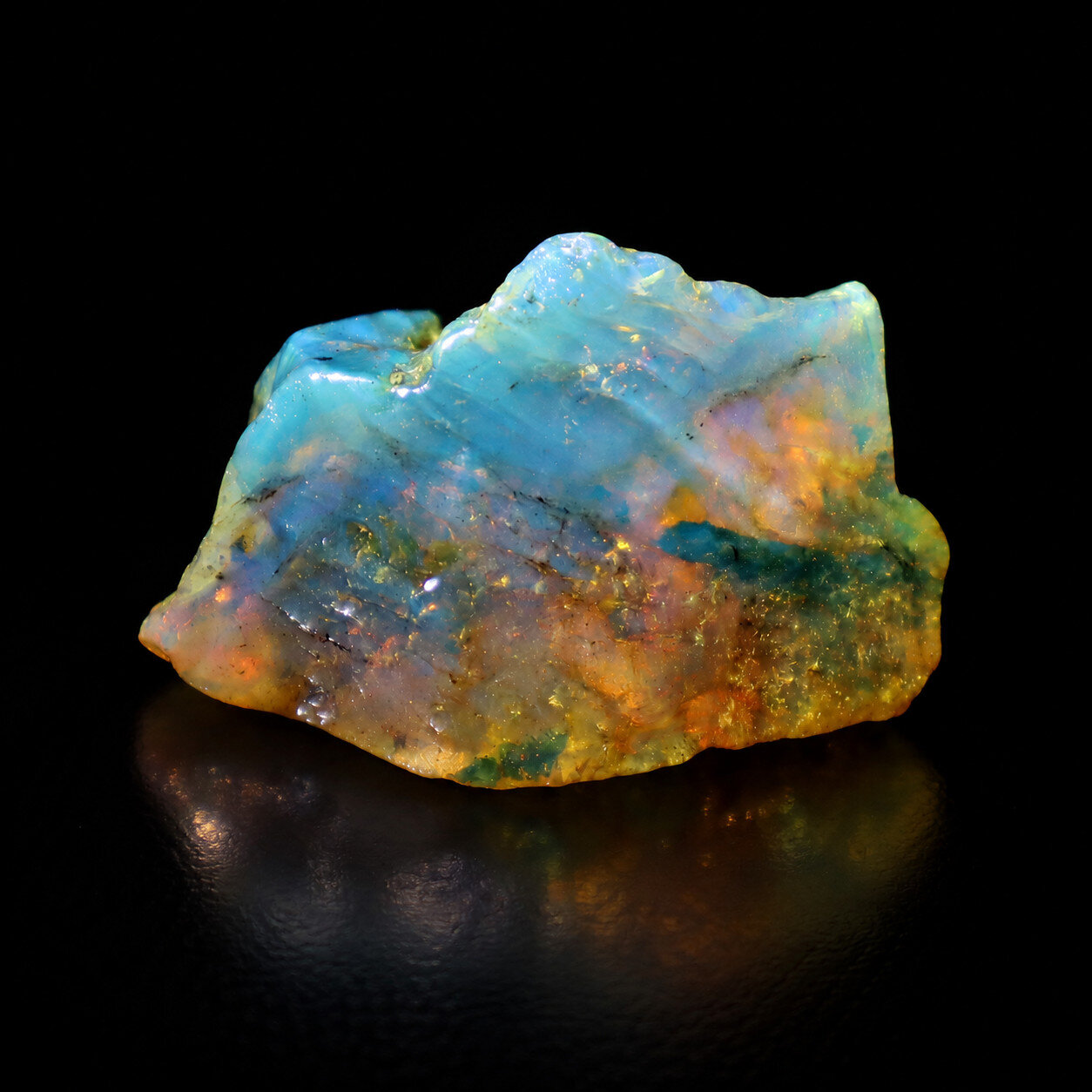 Fine Rare Deep Blue Dominican Amber Rough Specimen Chunk 44mm 12.7g – photo 8