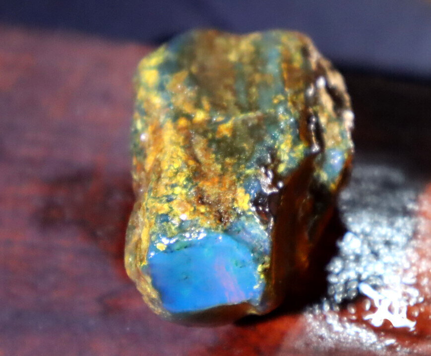 Exquisite Natural Dominican Clear Deep Blue Amber Rough Specimen 45mm 12.7g – photo 3