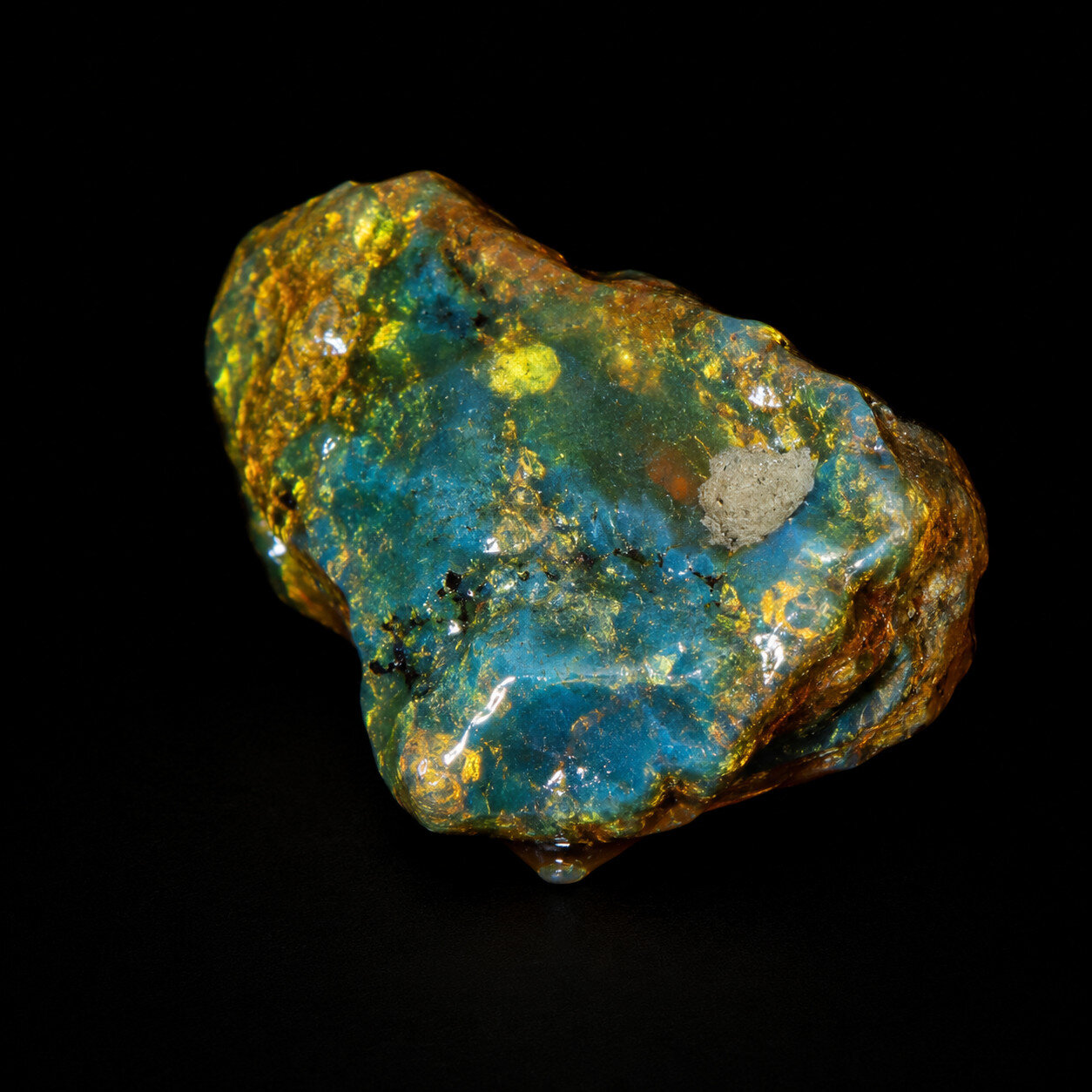 Polished Statement Green Blue Dominican Amber Rough Specimen Chunk 60mm 42g – photo 12