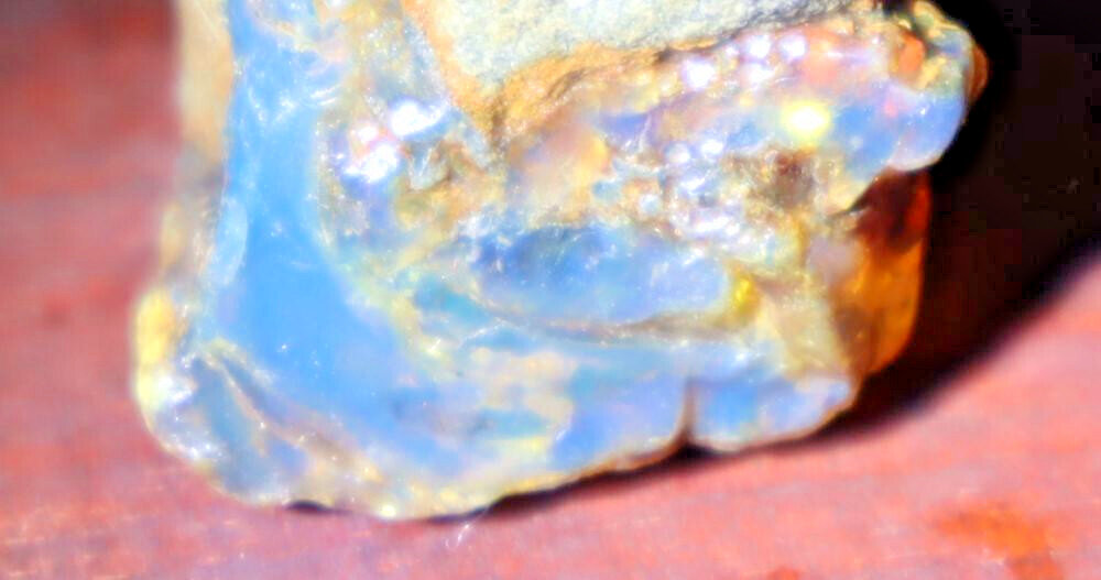 Beautiful Natural Dominican Clear Sky Blue Amber Rough Specimen 26mm 11.5g – photo 2