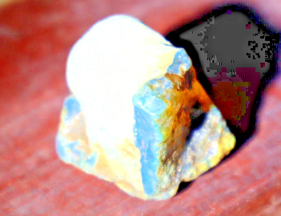 Beautiful Natural Dominican Clear Sky Blue Amber Rough Specimen 26mm 11.5g – photo 4