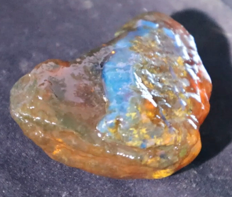 Exquisite Natural Dominican Clear Orange Blue Amber Rough Specimen 50mm 24g – photo 3