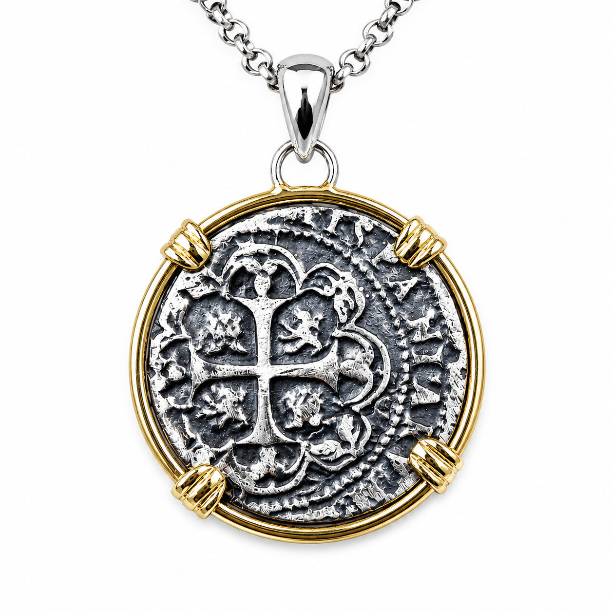 Atocha Style Habsburg Shipwreck 8 Reales Coin Pendant 17.2g 925 Silver – photo 2