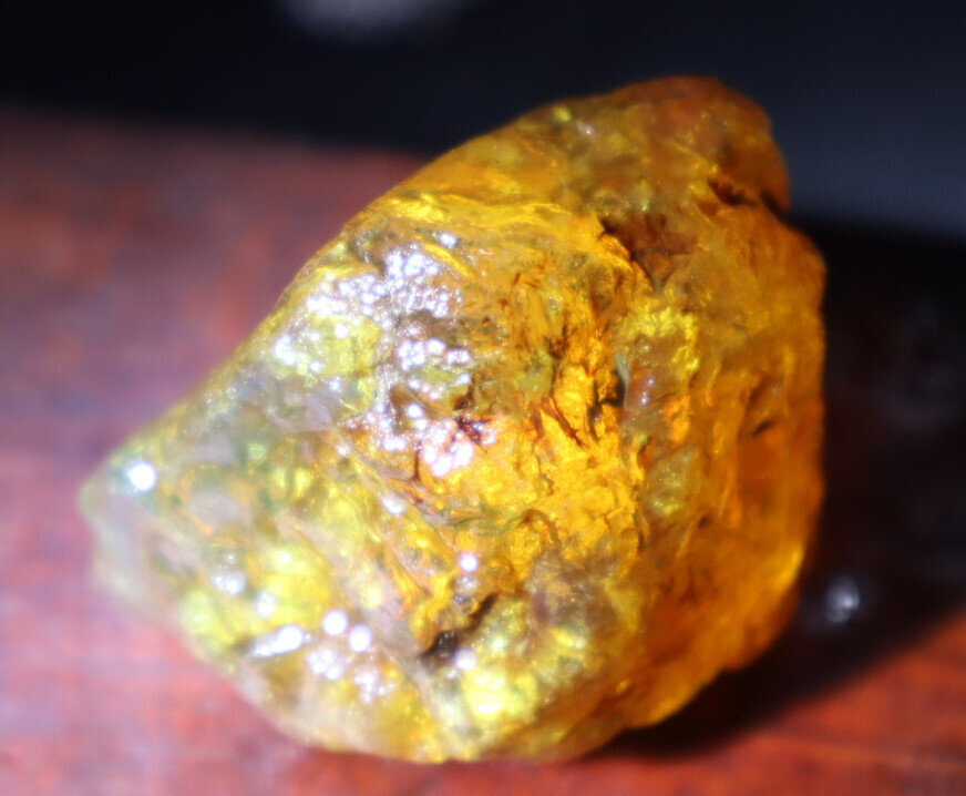 Natur. Dominican Crystal Clear Light Blue YELLOW Amber Rough Specimen 46mm 27.4g – photo 6