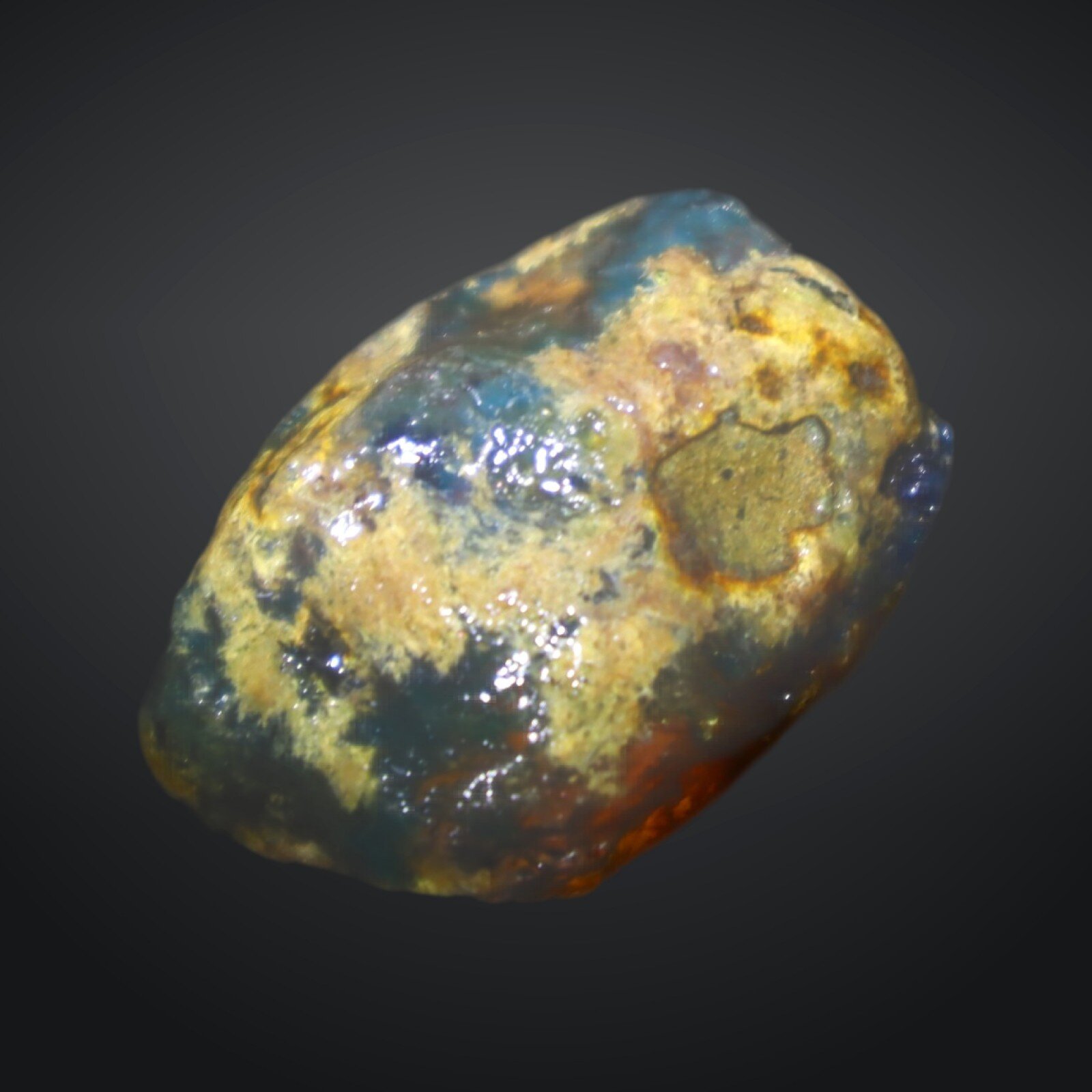 Fine Rare Green Blue Dominican Amber Rough Specimen Chunk 39mm 15.2g – photo 6