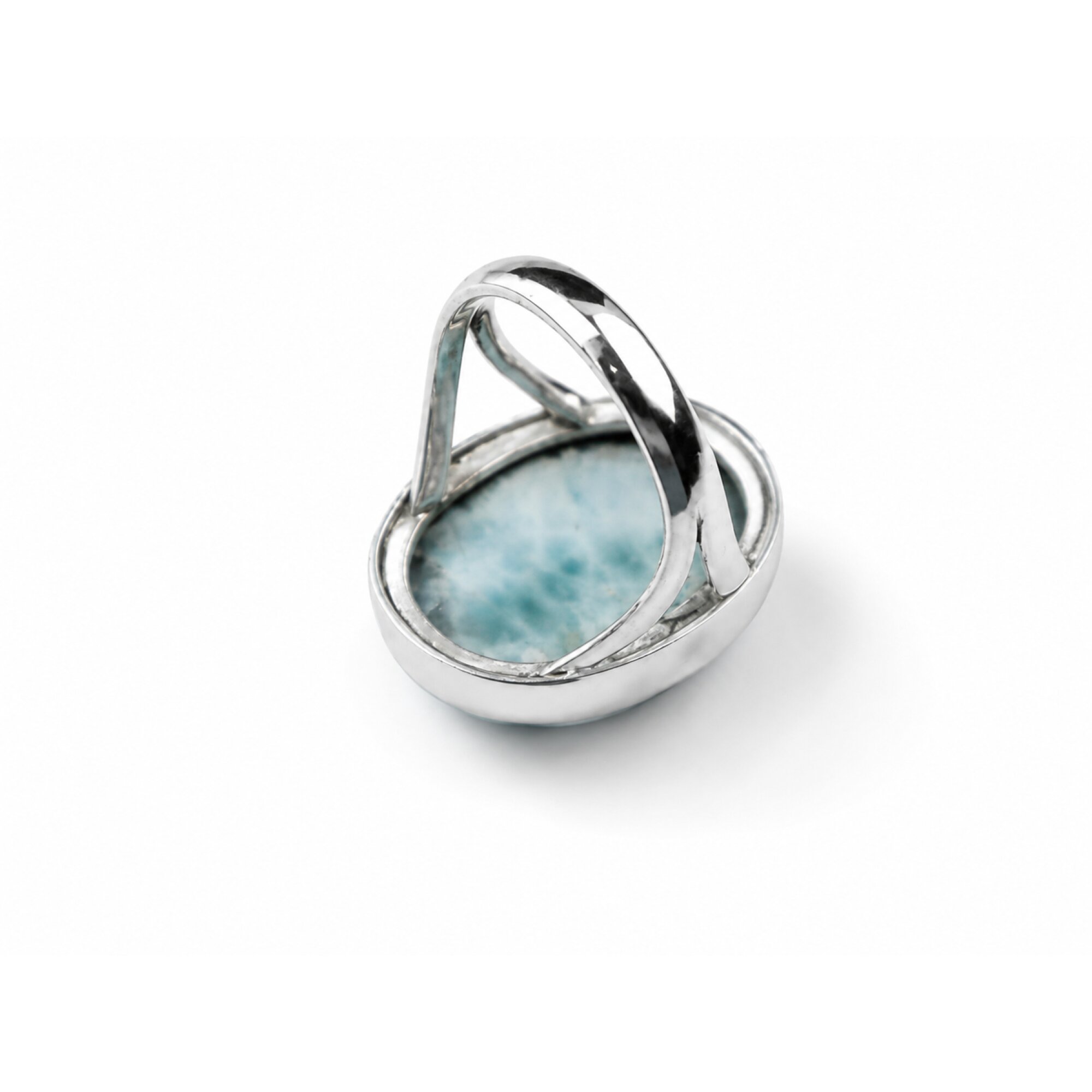 Studio Made Sky Blue Larimar 925 Sterling Silver Ring #7.5 – photo 3