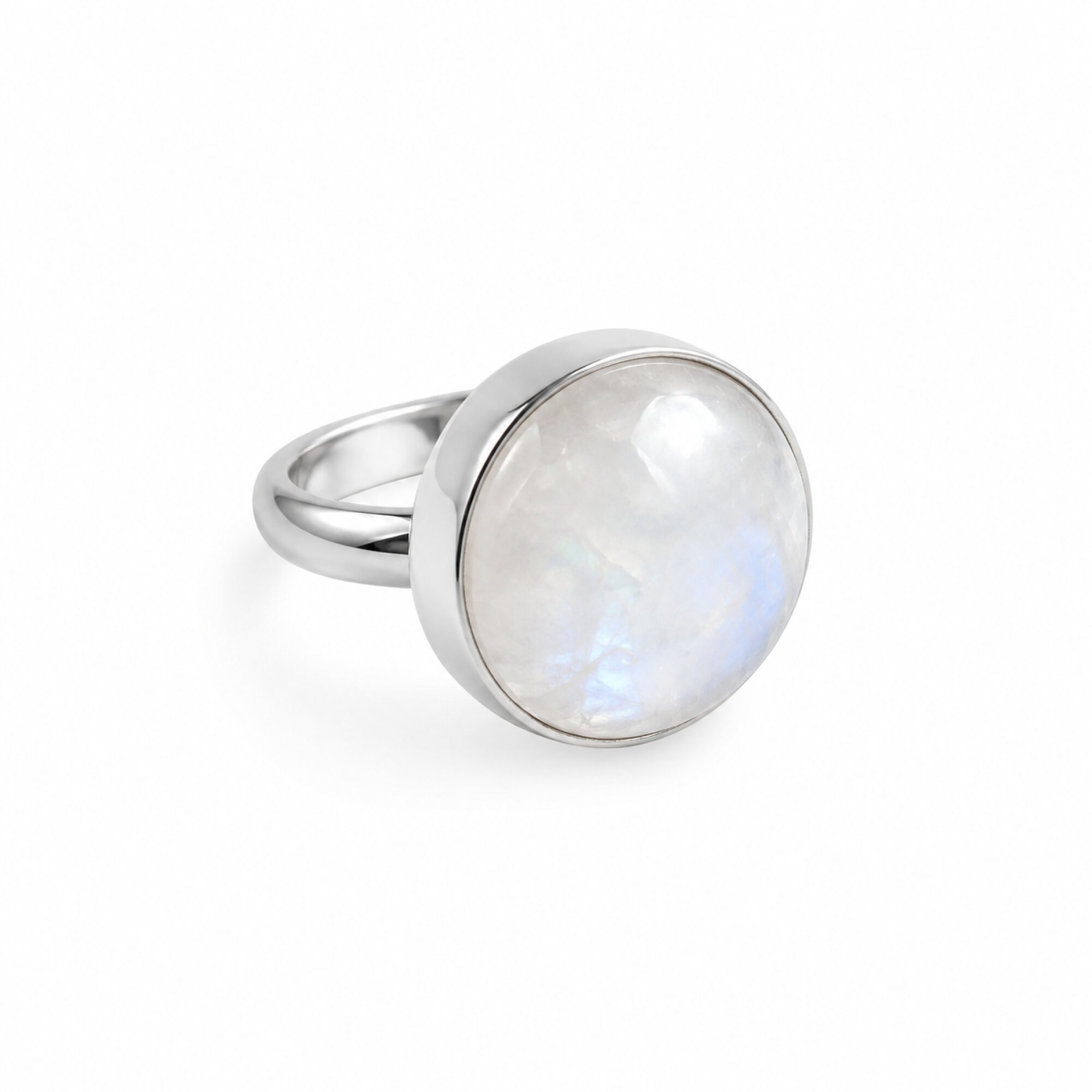 Master Crafted Purple White Moonstone 925 Sterling Silver Ring #8.25 – photo 3