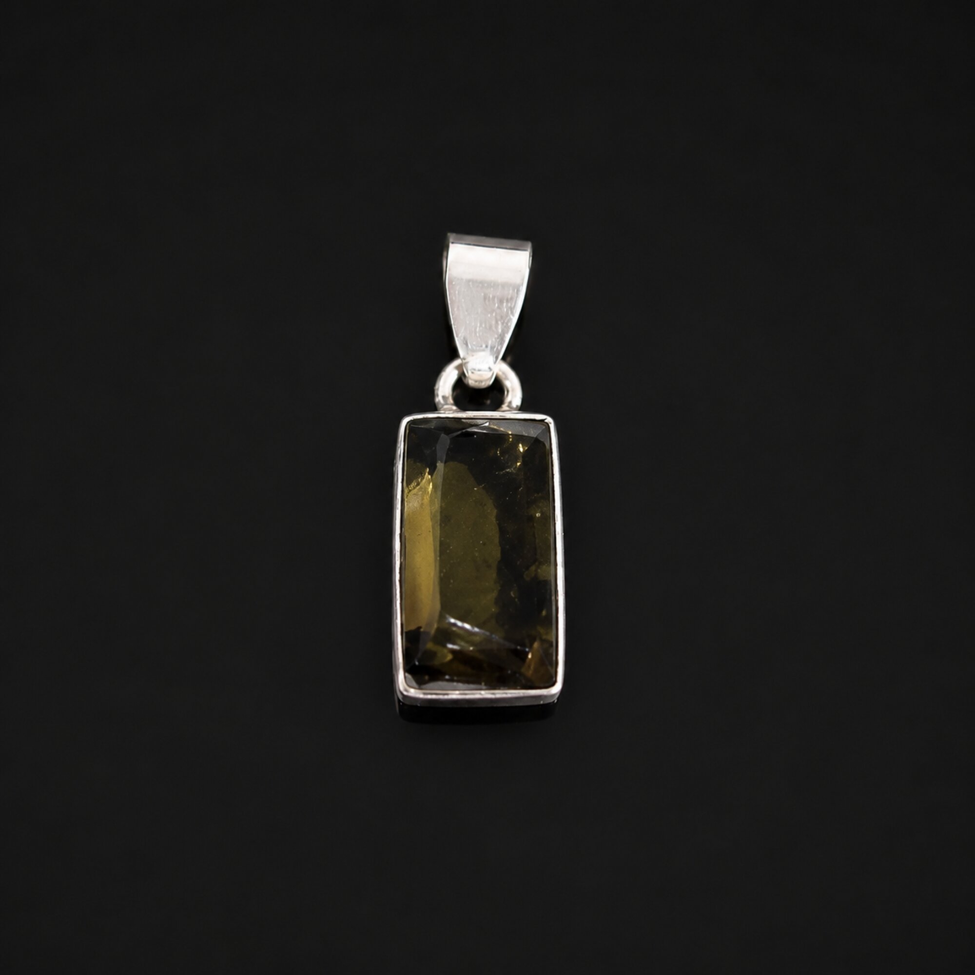 Handmade Clear Light Blue Dominican Amber 925 Sterling Silver Pendant – photo 4