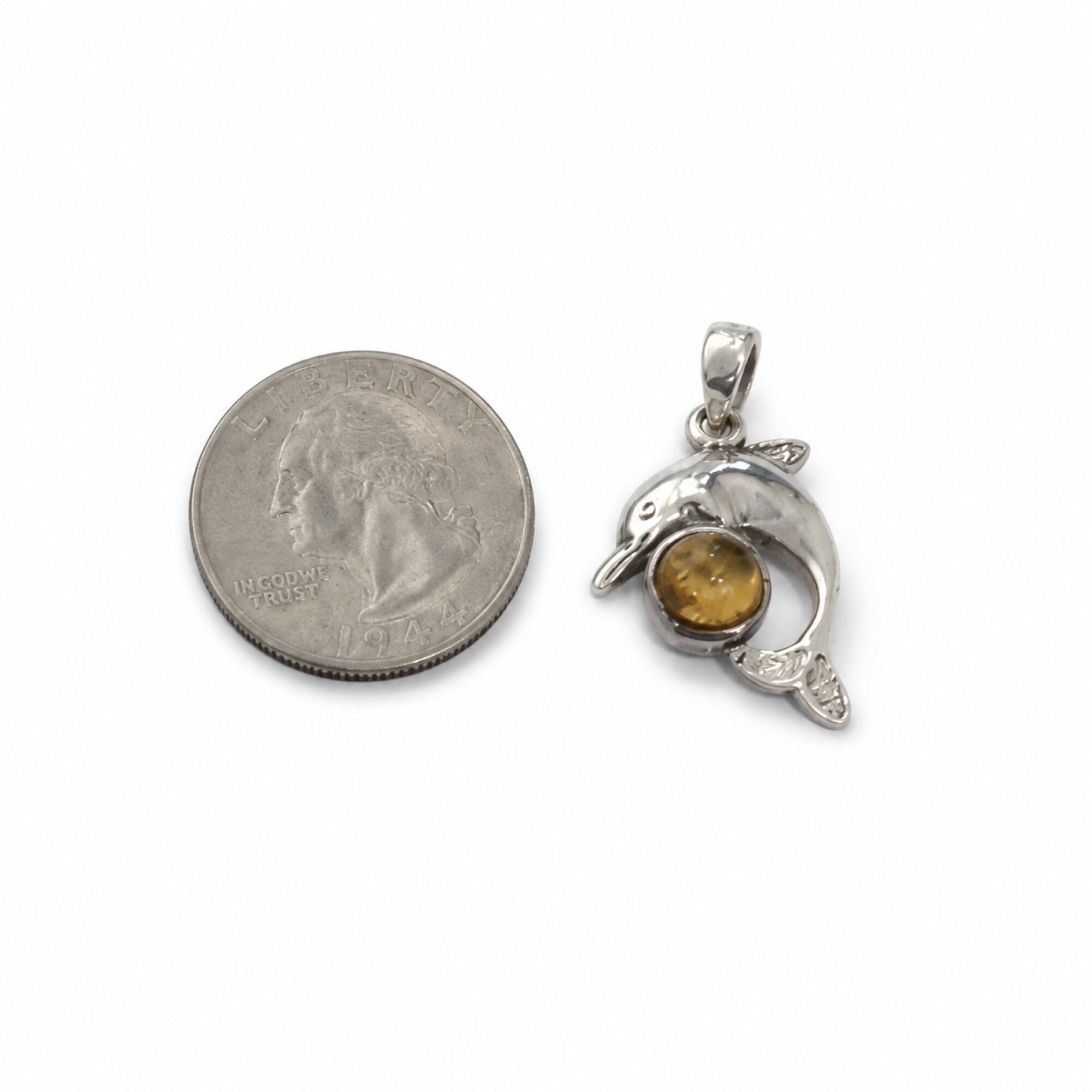 Natural Translucent Light Yellow Dominican Amber 925 Sterling Silver Pendant – photo 4
