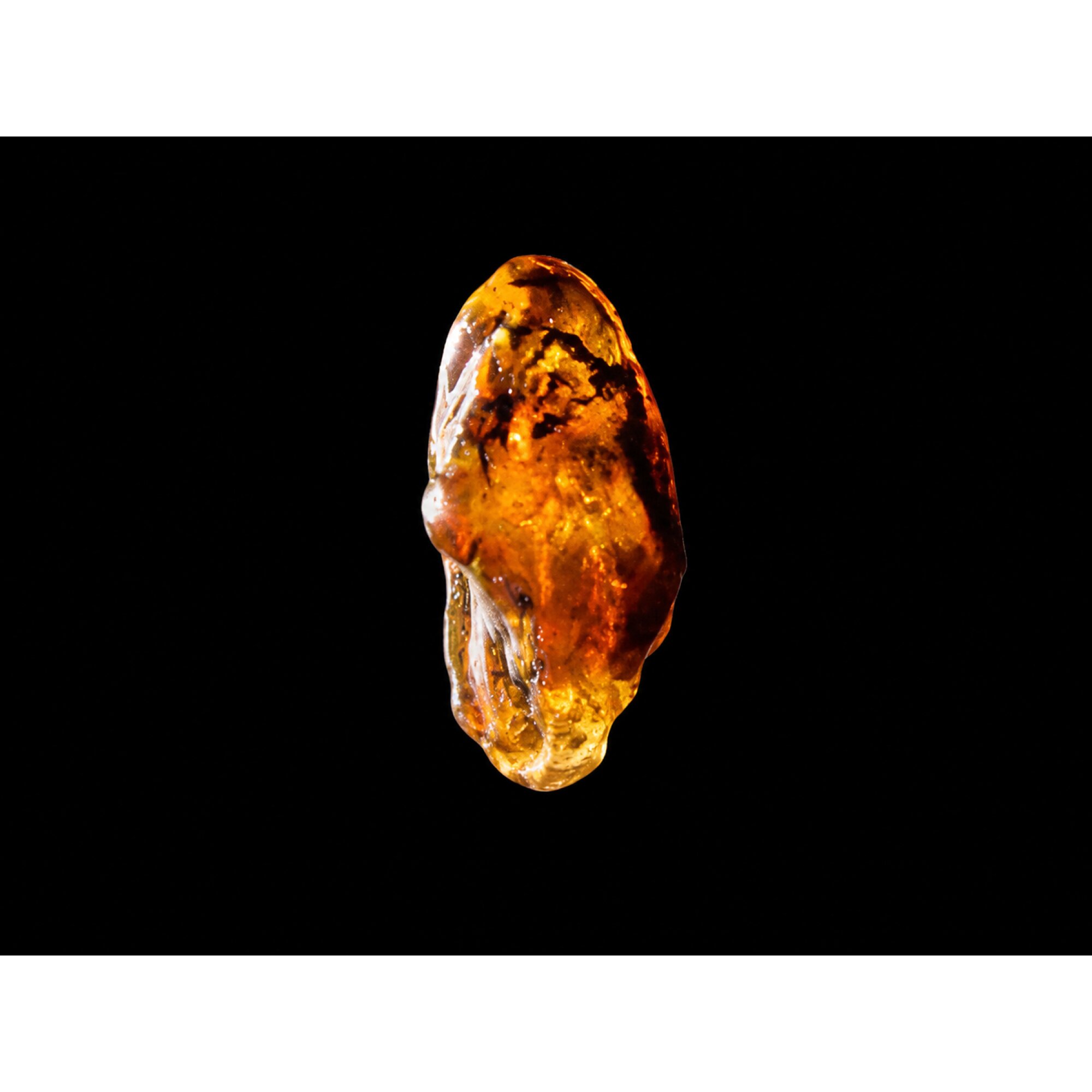 Rare Crystal Clear Sky Blue Dominican Amber Natural 30mm 4.2g – photo 5