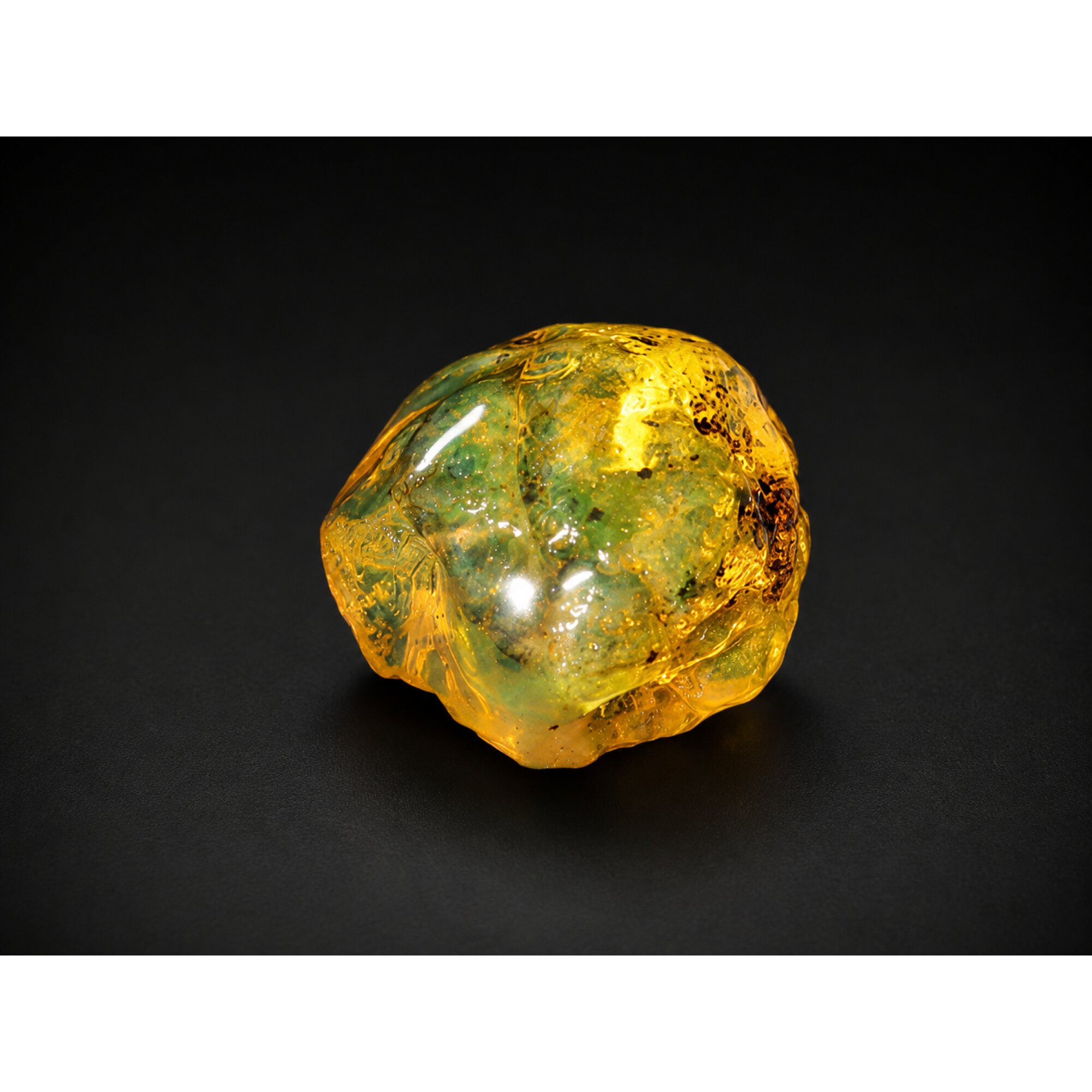 Raw Beauty Clear Olive Green Dominican Amber Natural 30mm 9.2g – photo 4