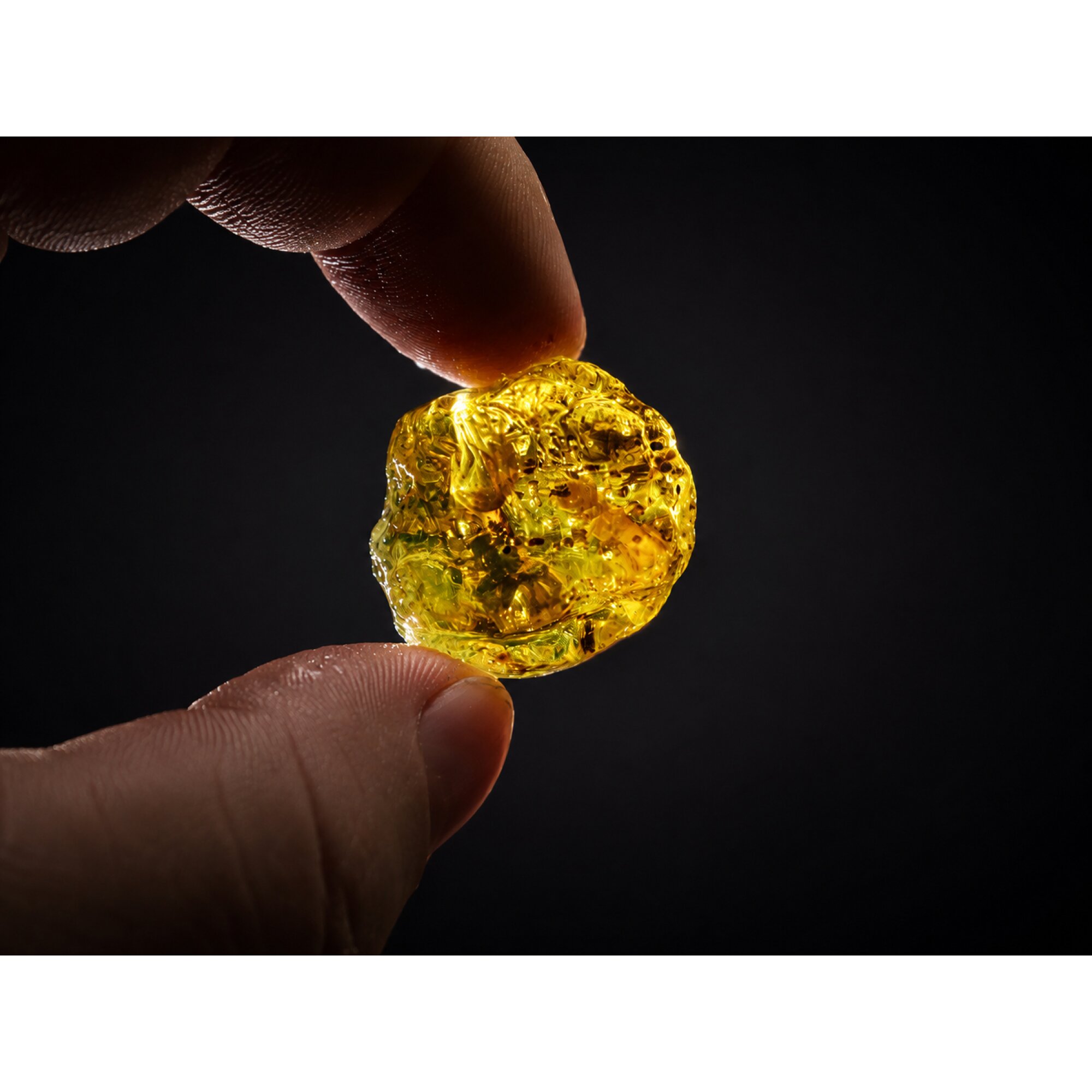 Raw Beauty Clear Olive Green Dominican Amber Natural 30mm 9.2g – photo 6