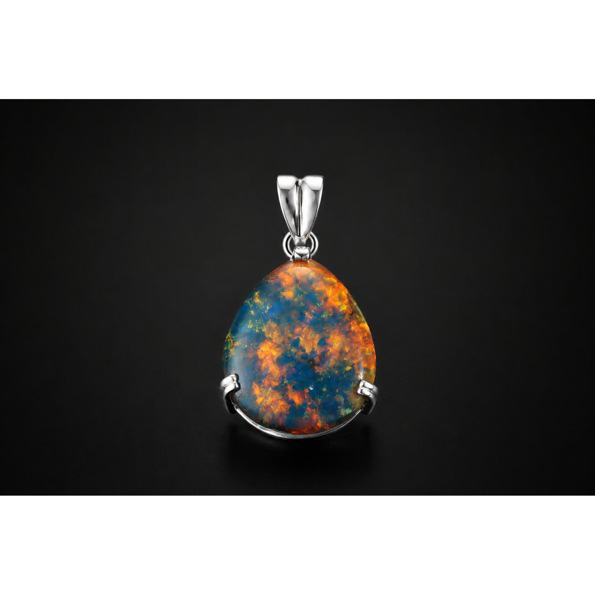 Naturally Beautiful Clear Blue 925 Sterling Silver Dominican Amber Pendant – photo 4
