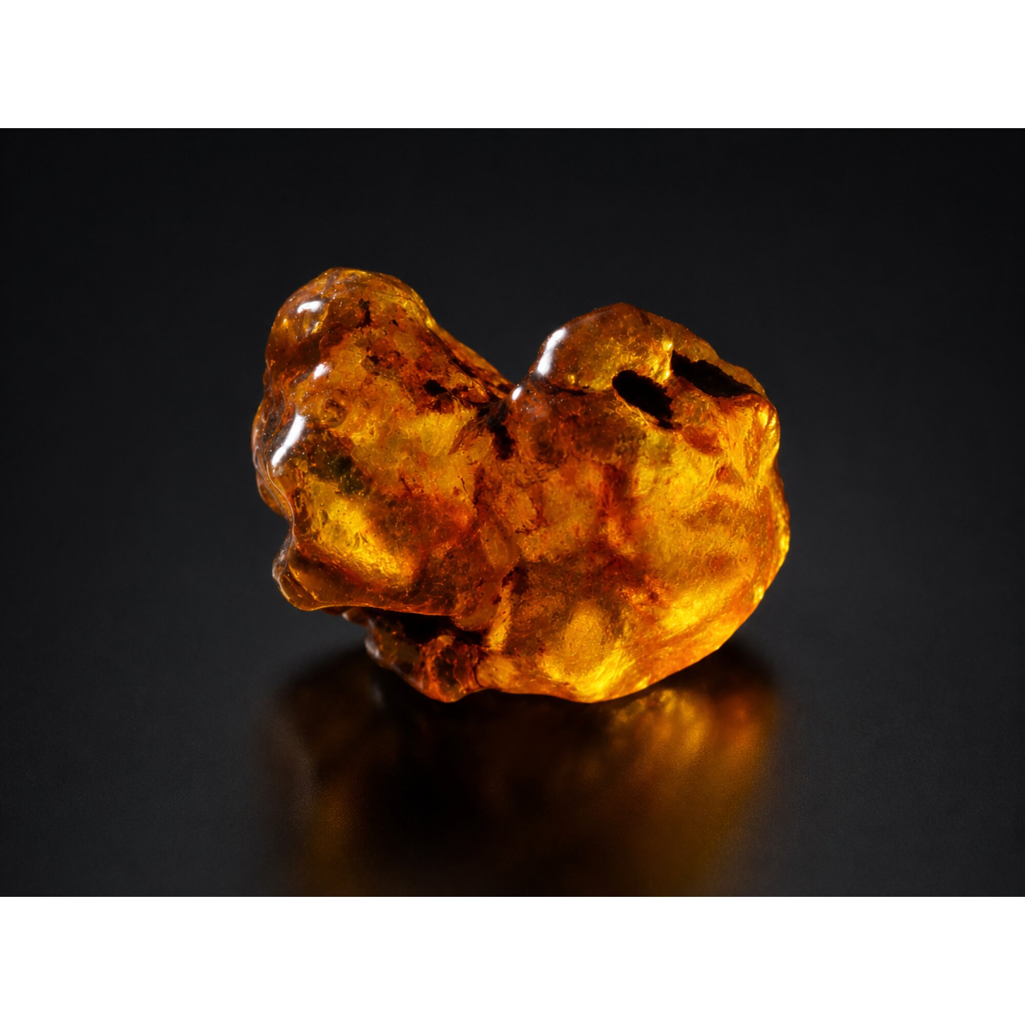 Clear orange Natural Dominican Amber rough Specimen 37 mm – photo 3