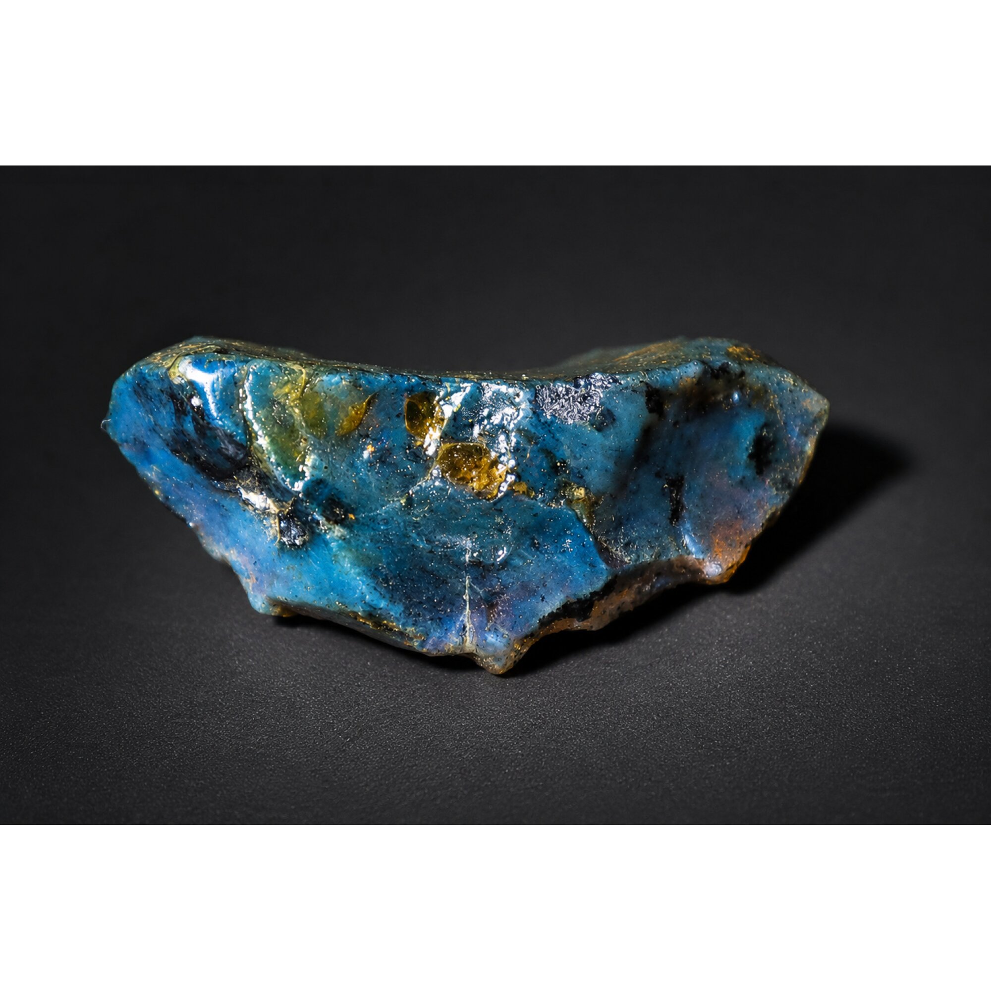 Translucent deep blue Natural Dominican Amber rough Specimen 55 mm – photo 3