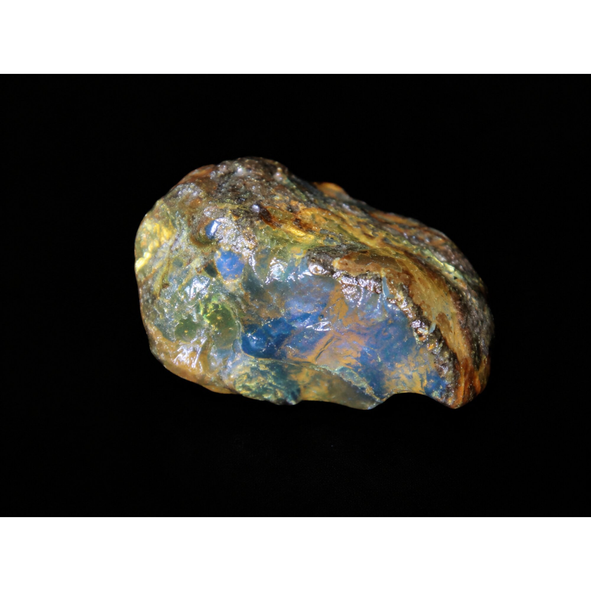 Clear deep blue Natural Dominican Amber rough Specimen 34 mm – photo 2