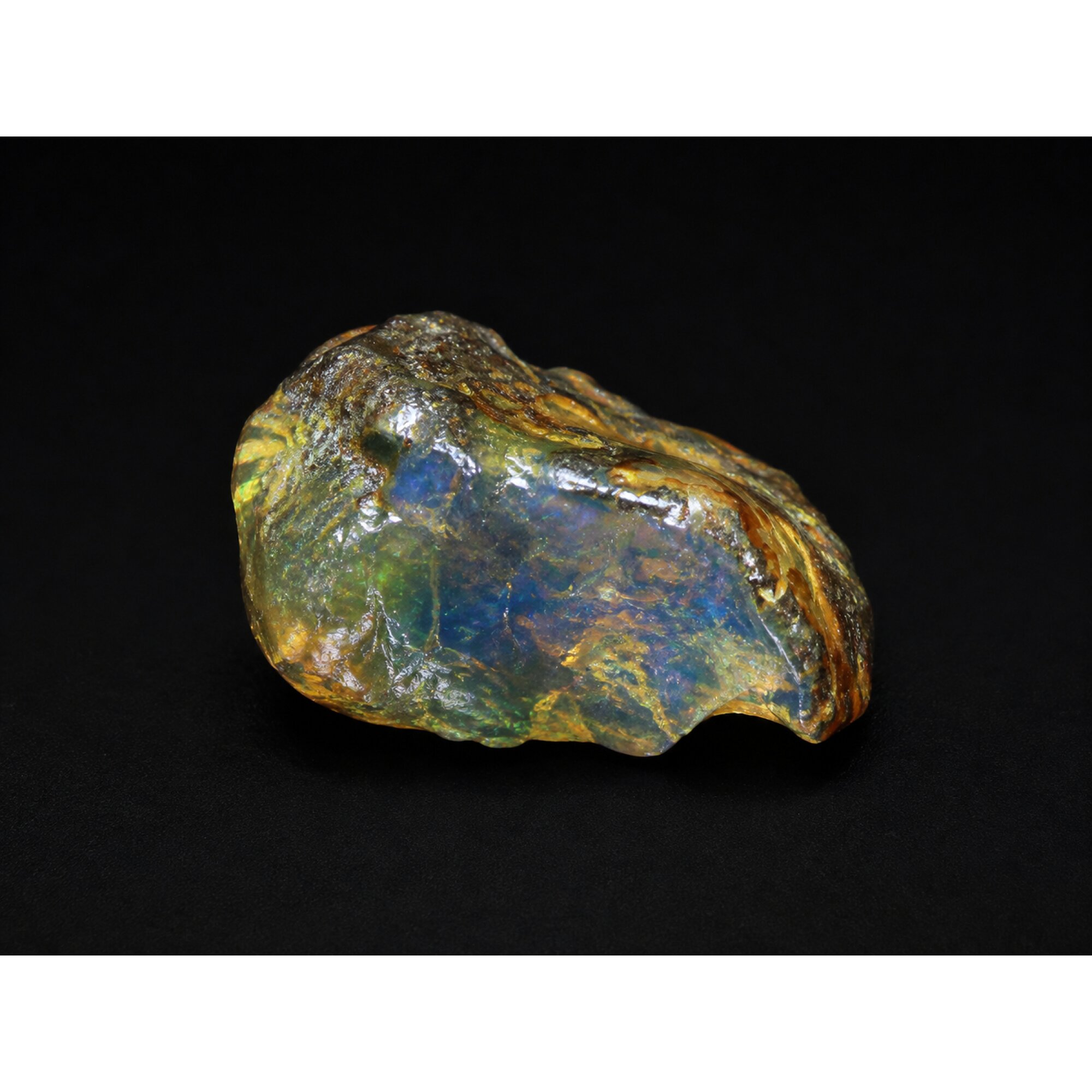 Clear deep blue Natural Dominican Amber rough Specimen 34 mm – photo 3