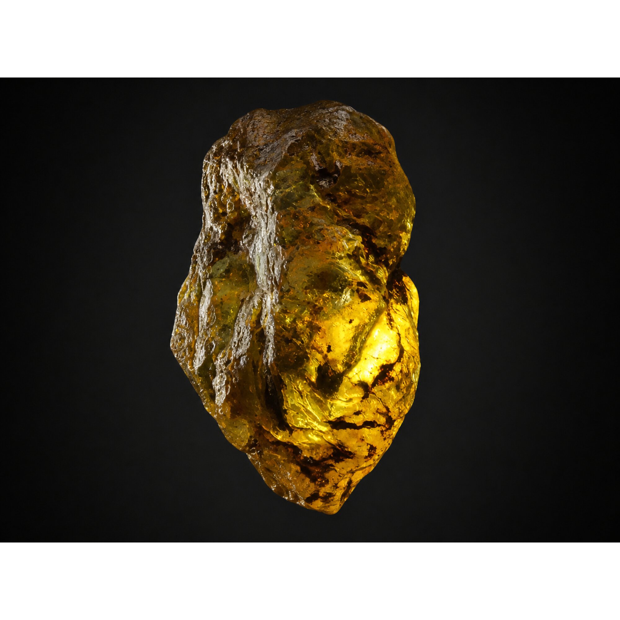 Clear deep blue Natural Dominican Amber rough Specimen 44 mm – photo 4