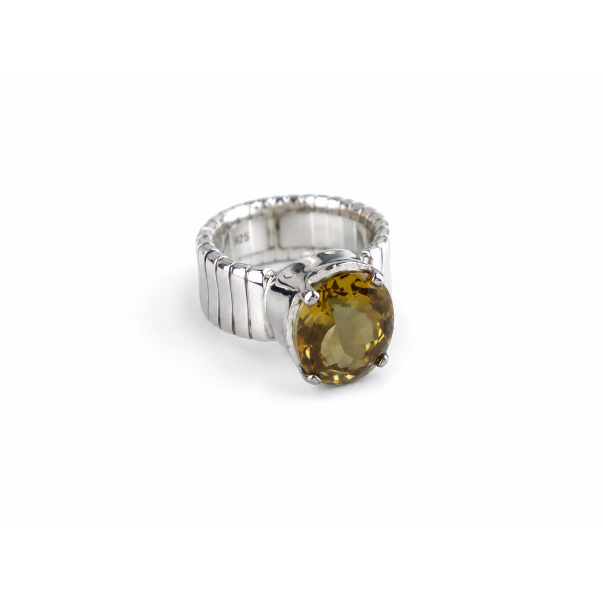 Clear light Brown Natural Madeira Citrine oval 925 Sterling Ring Size 5.50 – photo 5