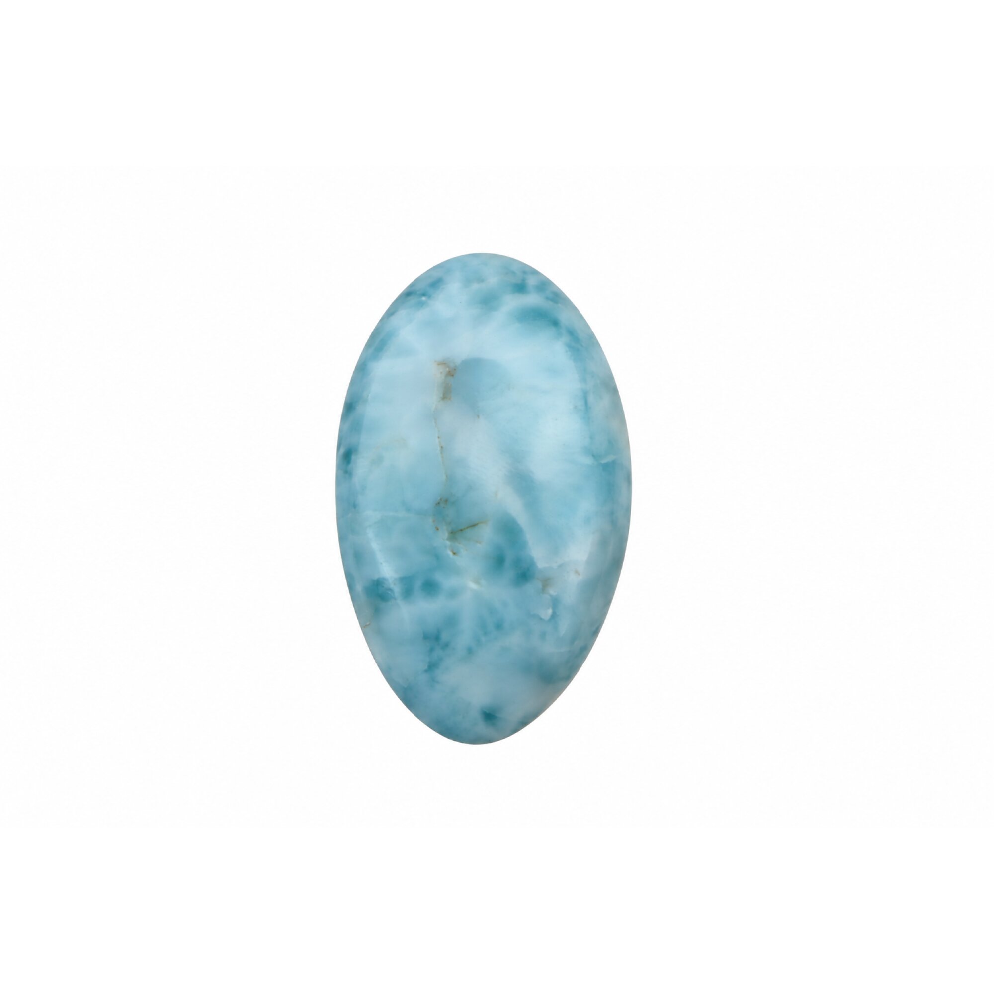 Genuine Sky Blue Larimar Oval Stone 38mm – photo 2