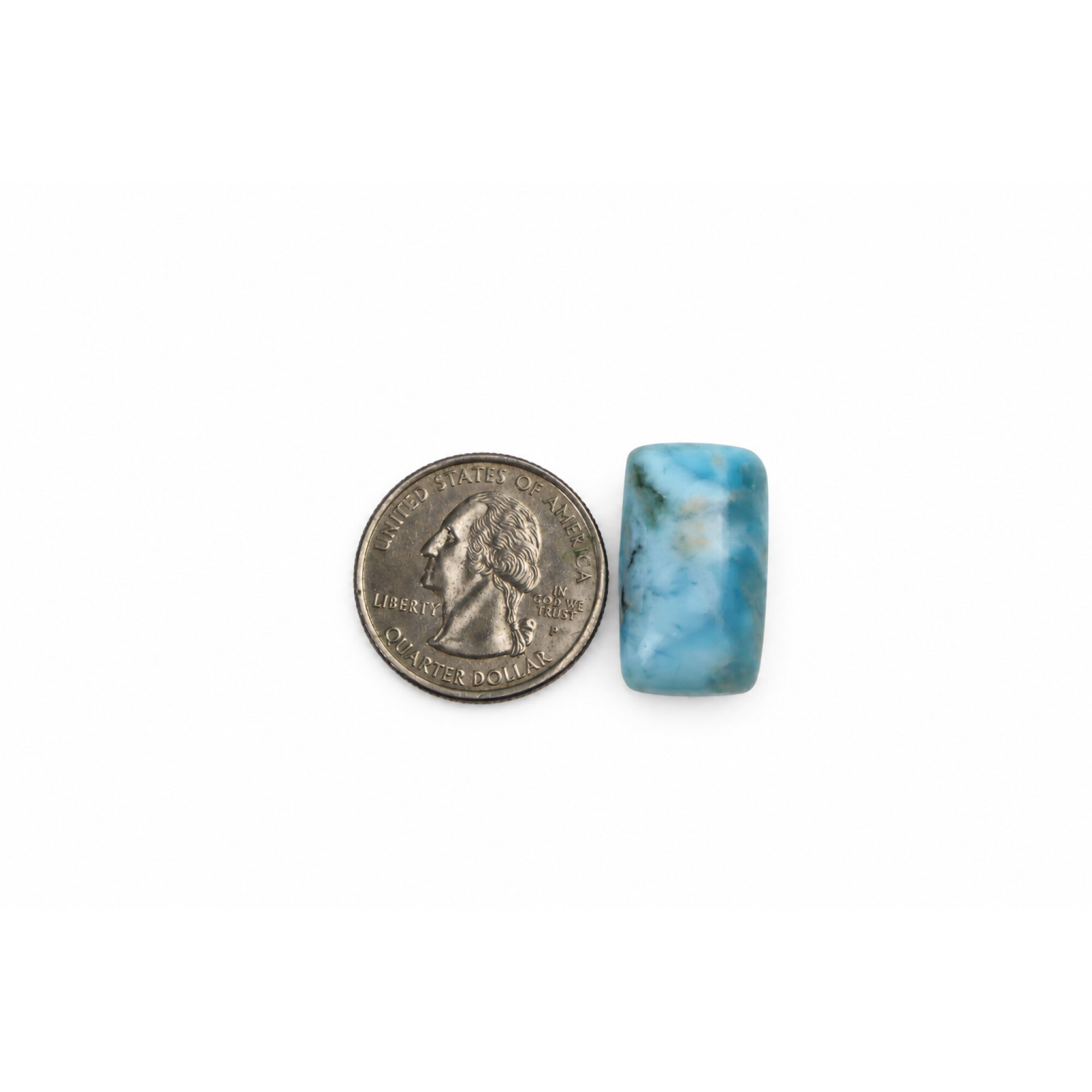 Genuine Sky Blue Larimar Rectangle Stone 24mm – photo 2