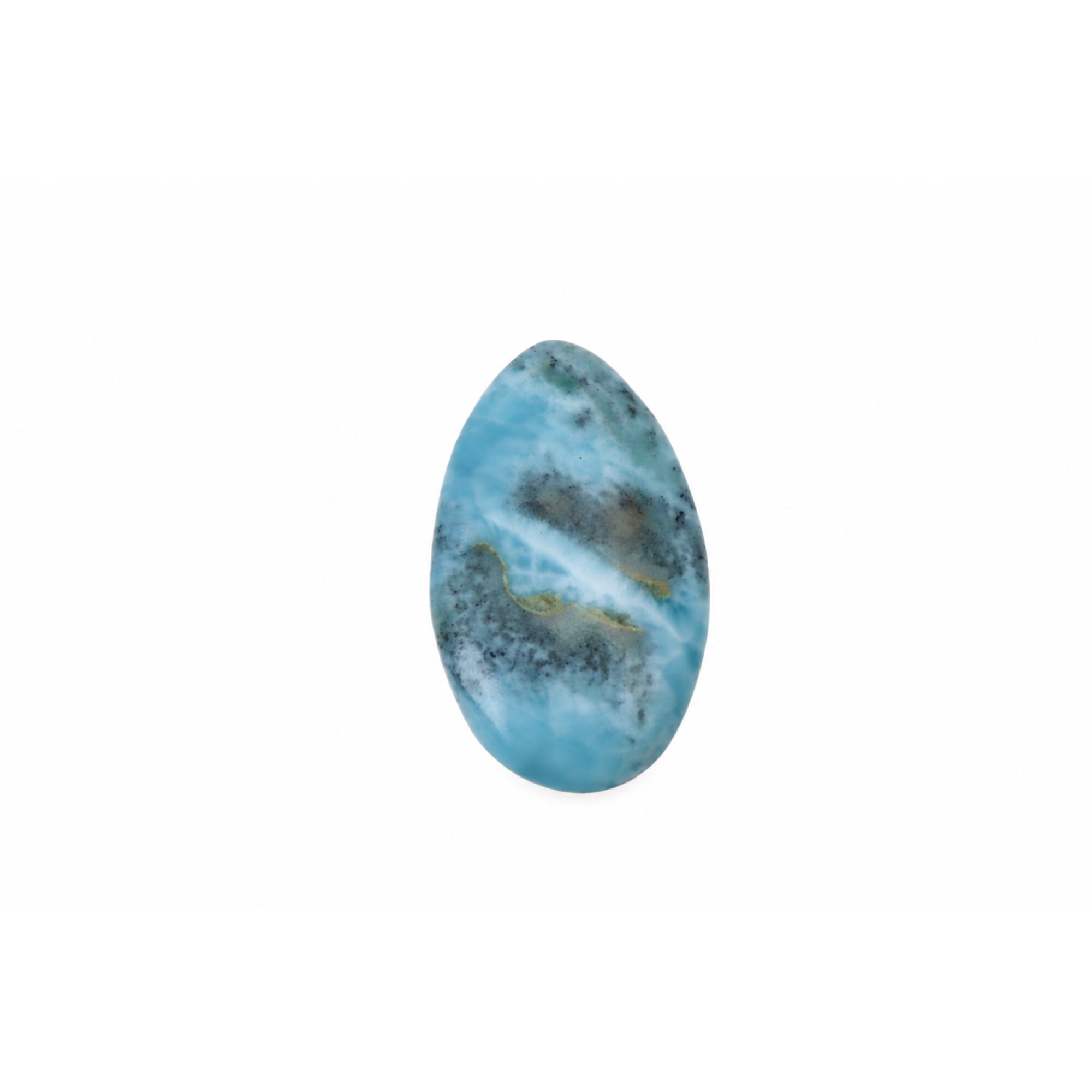 Handcrafted Polished: Natural Dominican Larimar Cabochon 33mm – photo 3