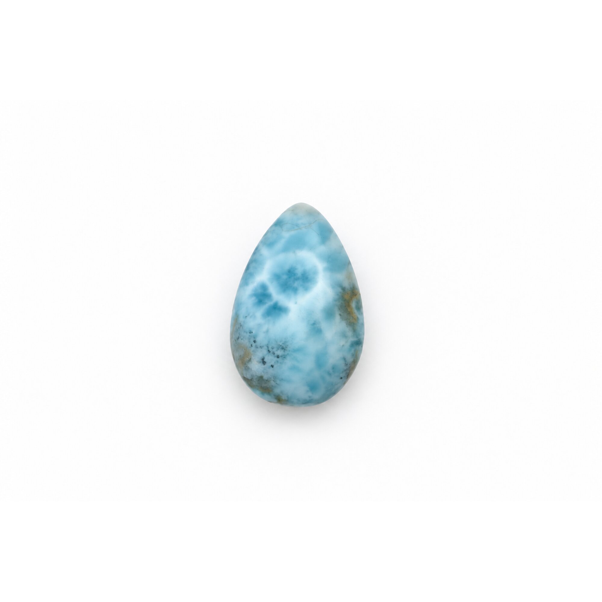 Handcrafted Polished: Natural Dominican Larimar Cabochon 24mm – photo 2