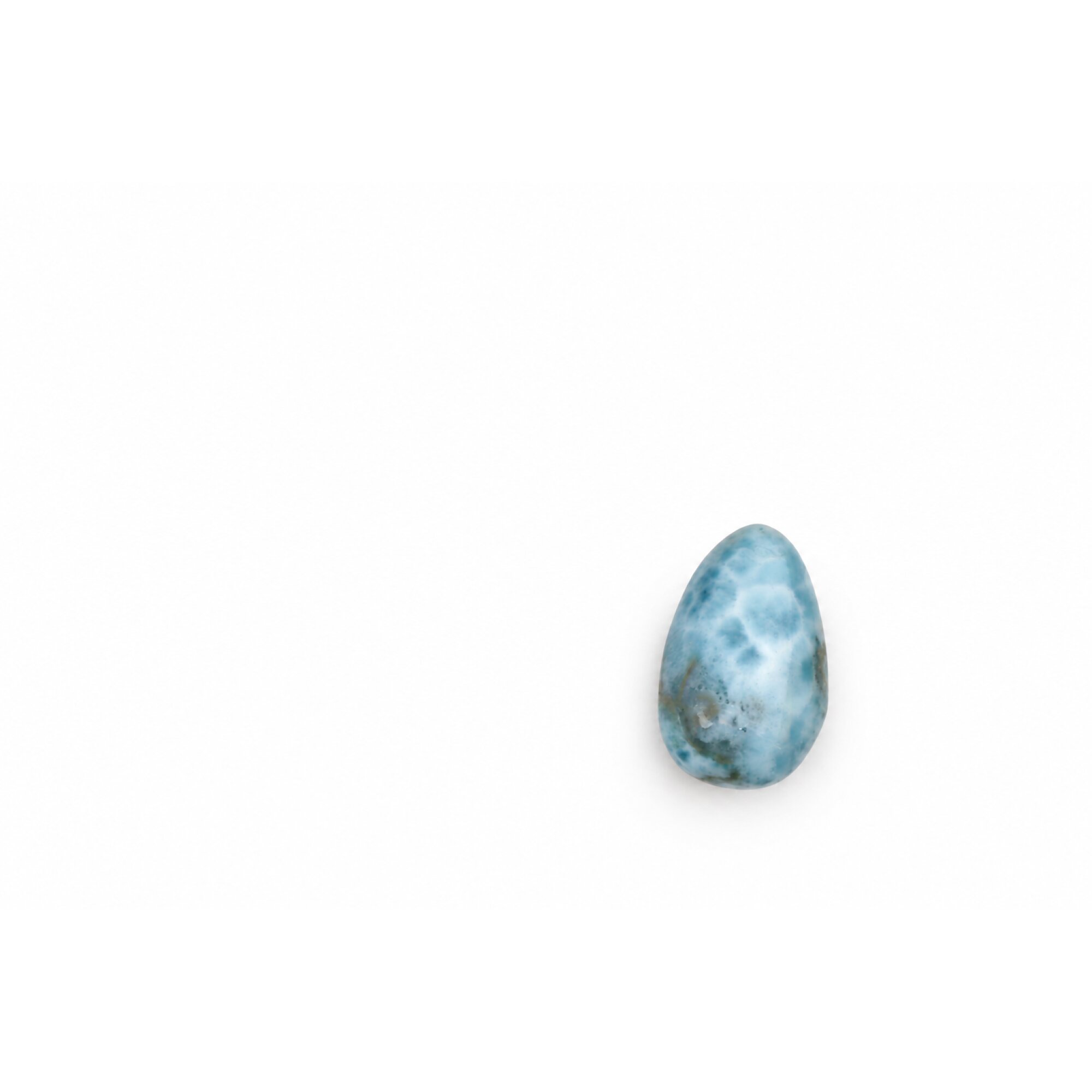 Handcrafted Polished: Natural Dominican Larimar Cabochon 24mm – photo 3