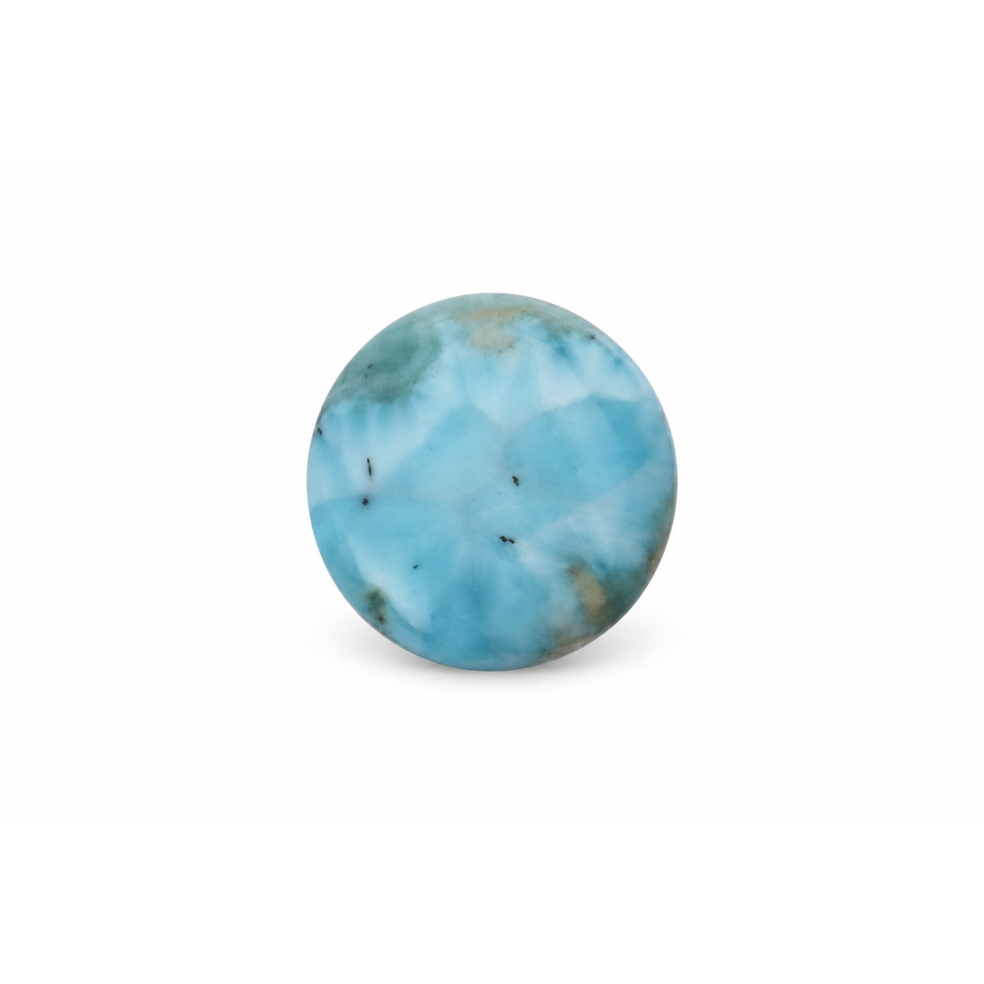 Genuine Handcrafted ocean blue larimar Polished 18mm – photo 4
