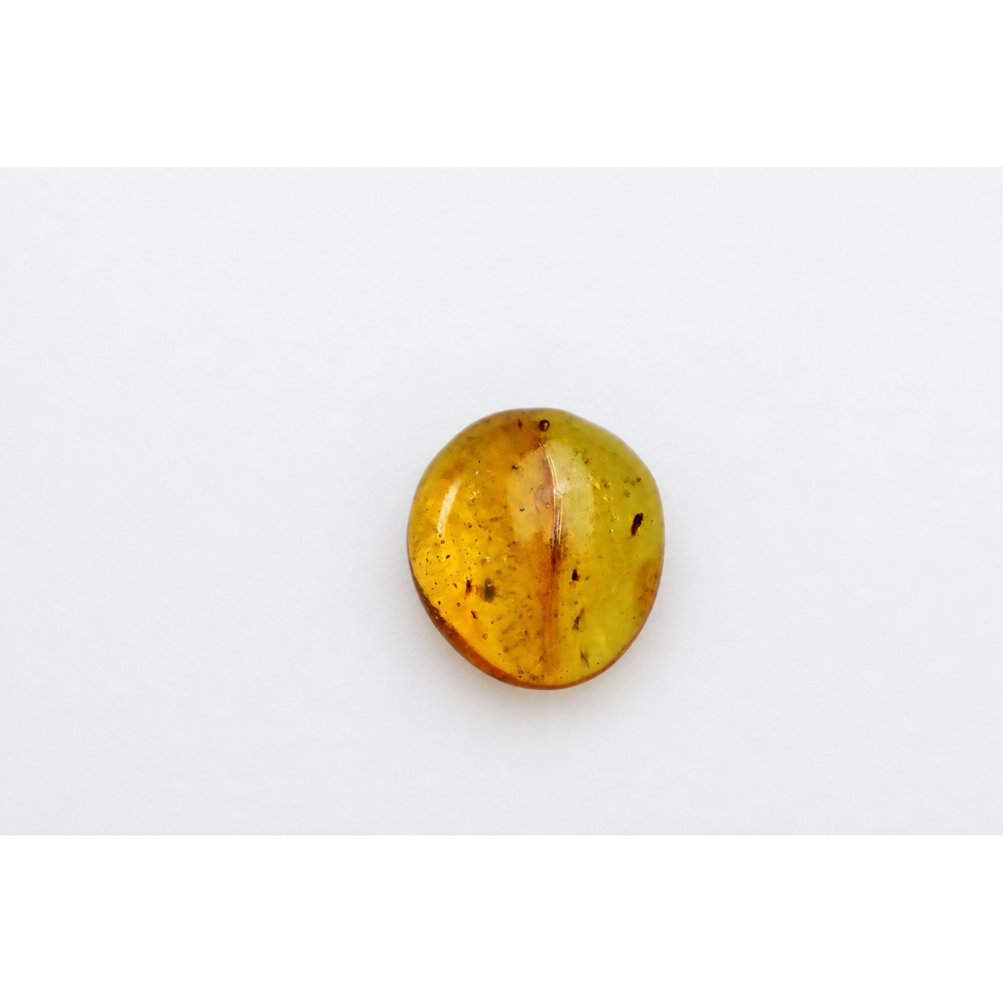 Real yellow orange Dominican amber fly and beetle stone 22mm – photo 7