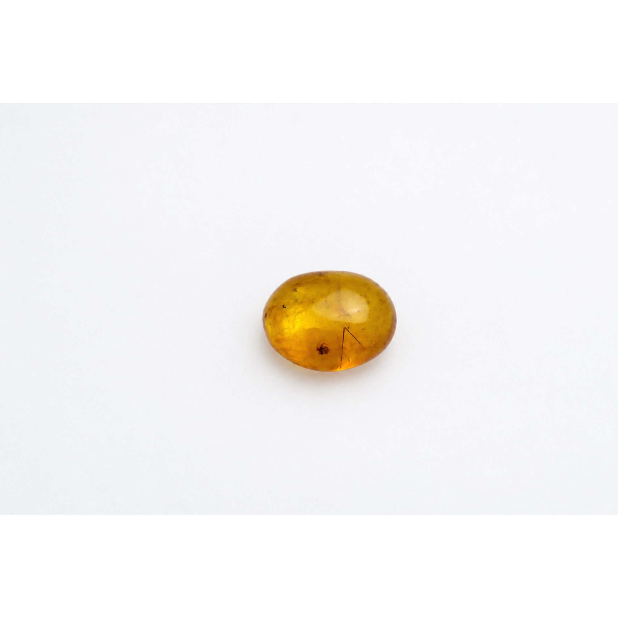 Genuine yellow Dominican amber spider or scorpion insect stone 18mm – photo 8