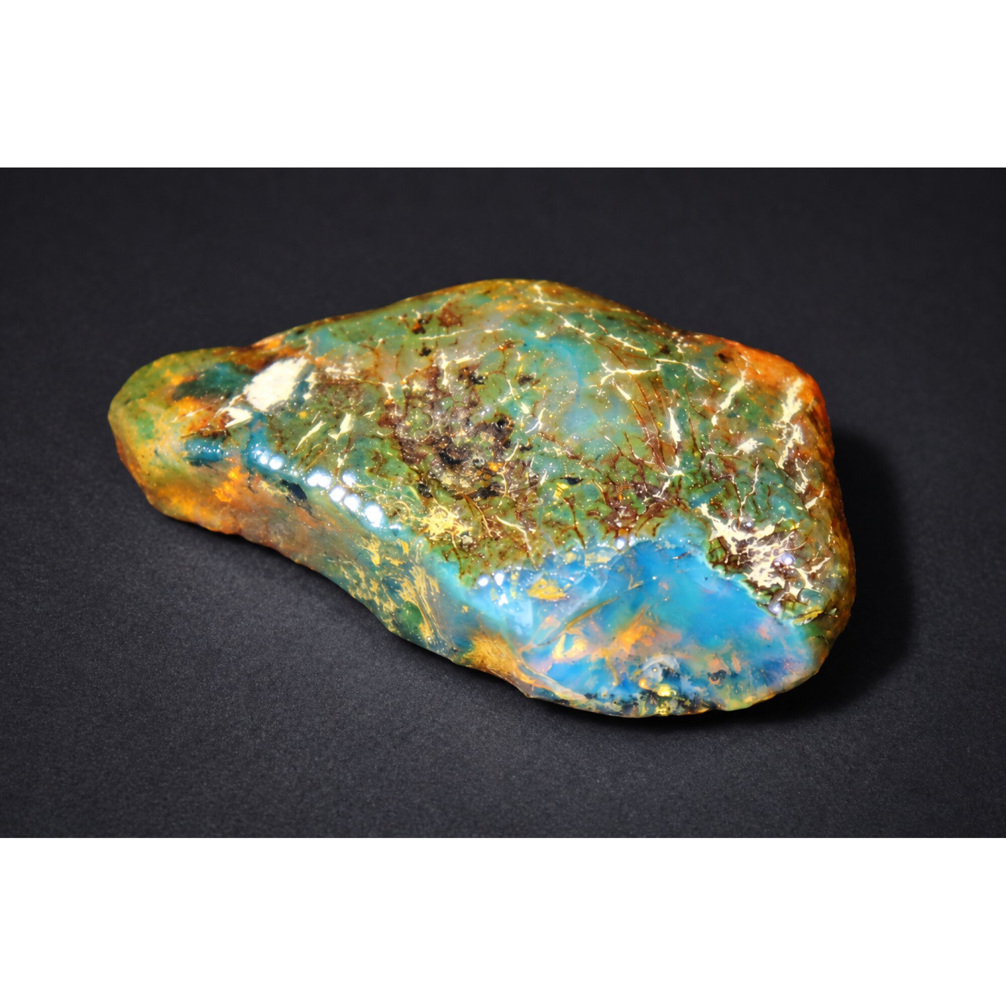 Genuine sky blue rough specimen Dominican amber 45mm – photo 3