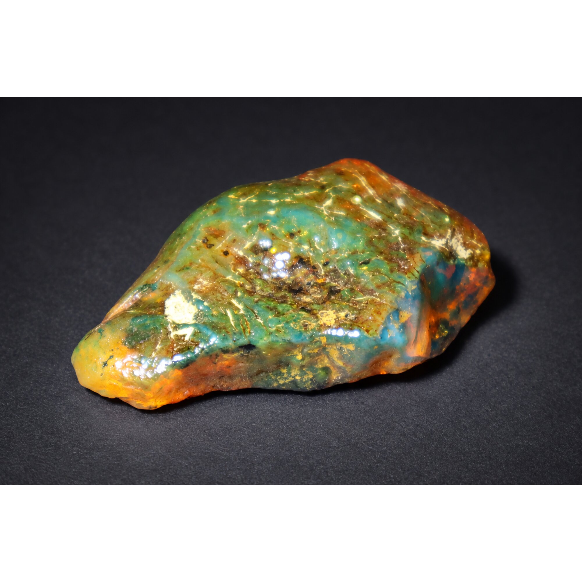Genuine sky blue rough specimen Dominican amber 45mm – photo 4