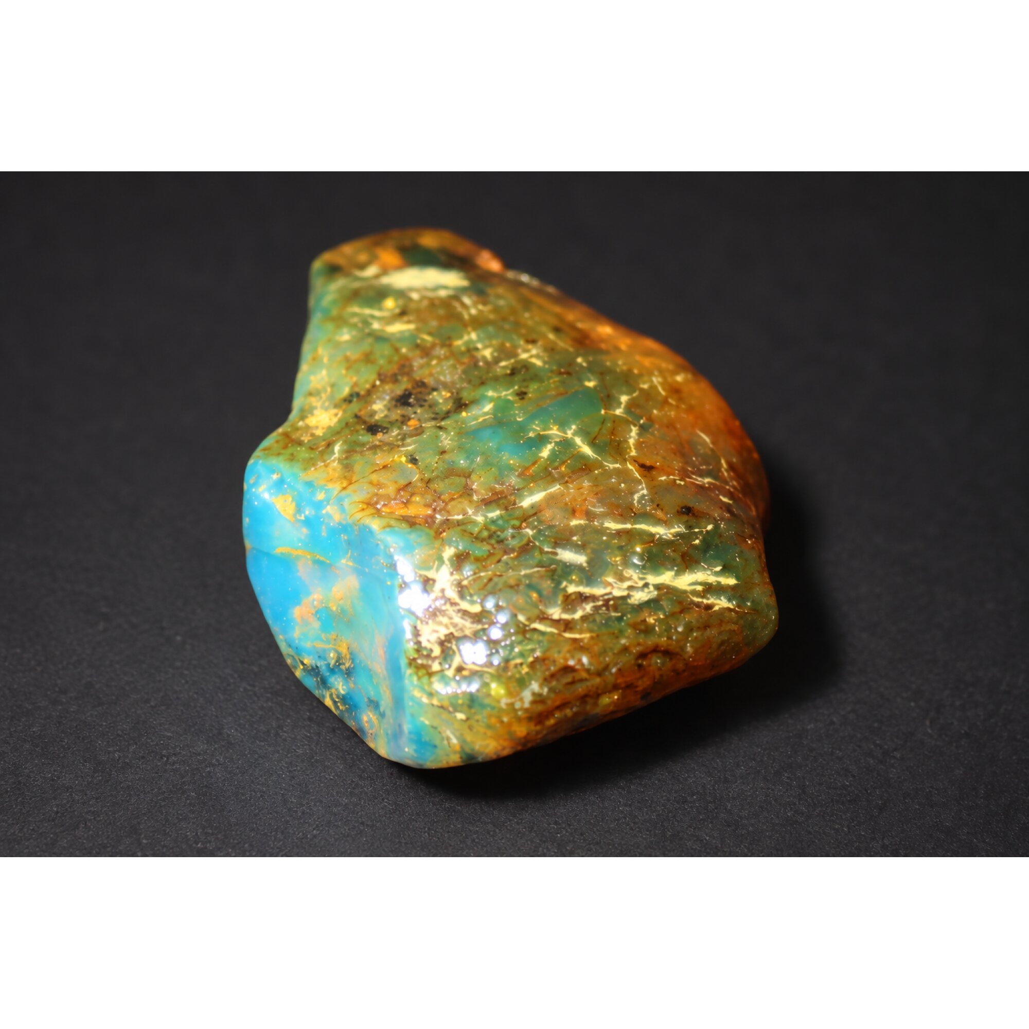 Genuine sky blue rough specimen Dominican amber 45mm – photo 11