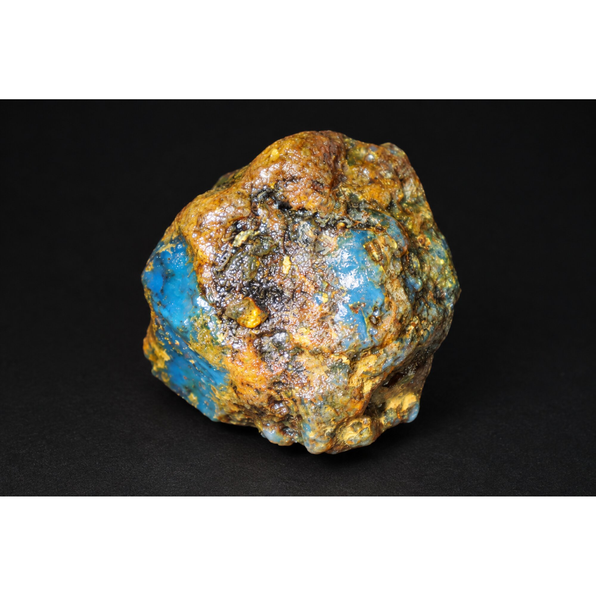 Genuine green blue rough specimen Dominican amber 35mm – photo 14