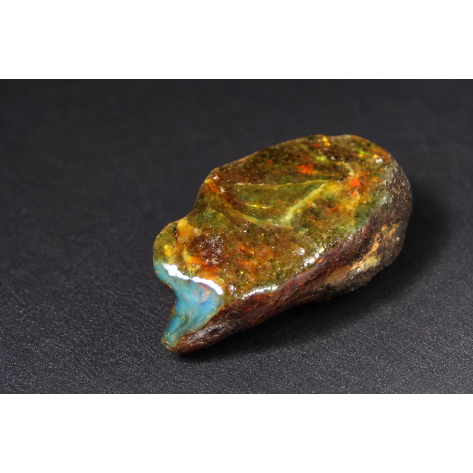 Authentic sky blue rough specimen Dominican amber 43mm – photo 5
