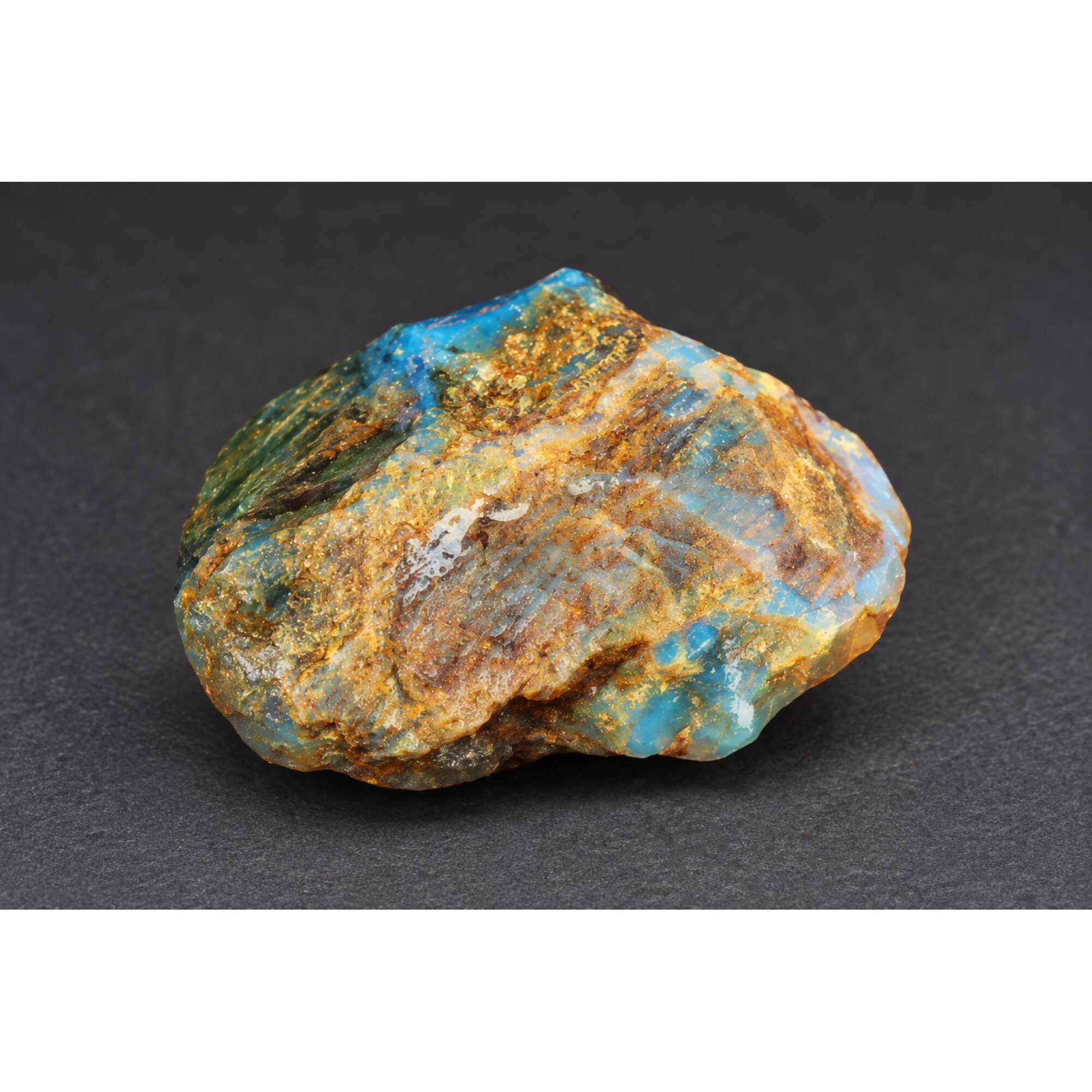 Authentic sky blue rough specimen Dominican amber 30mm – photo 6