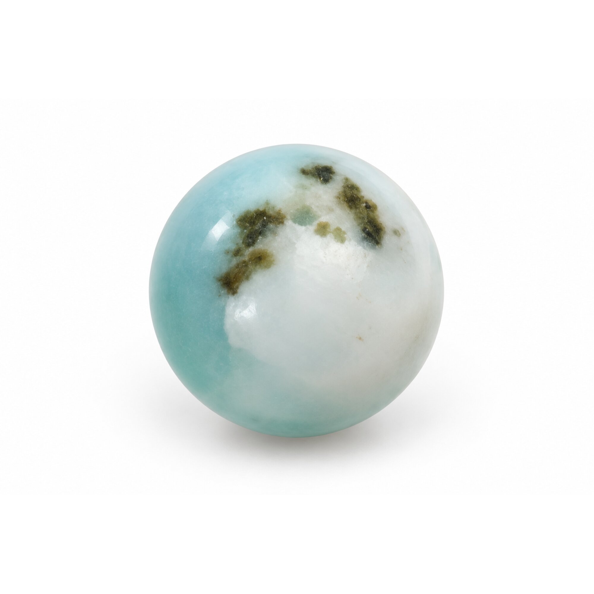 Genuine green blue Dominican Larimar bead 11.3mm – photo 4