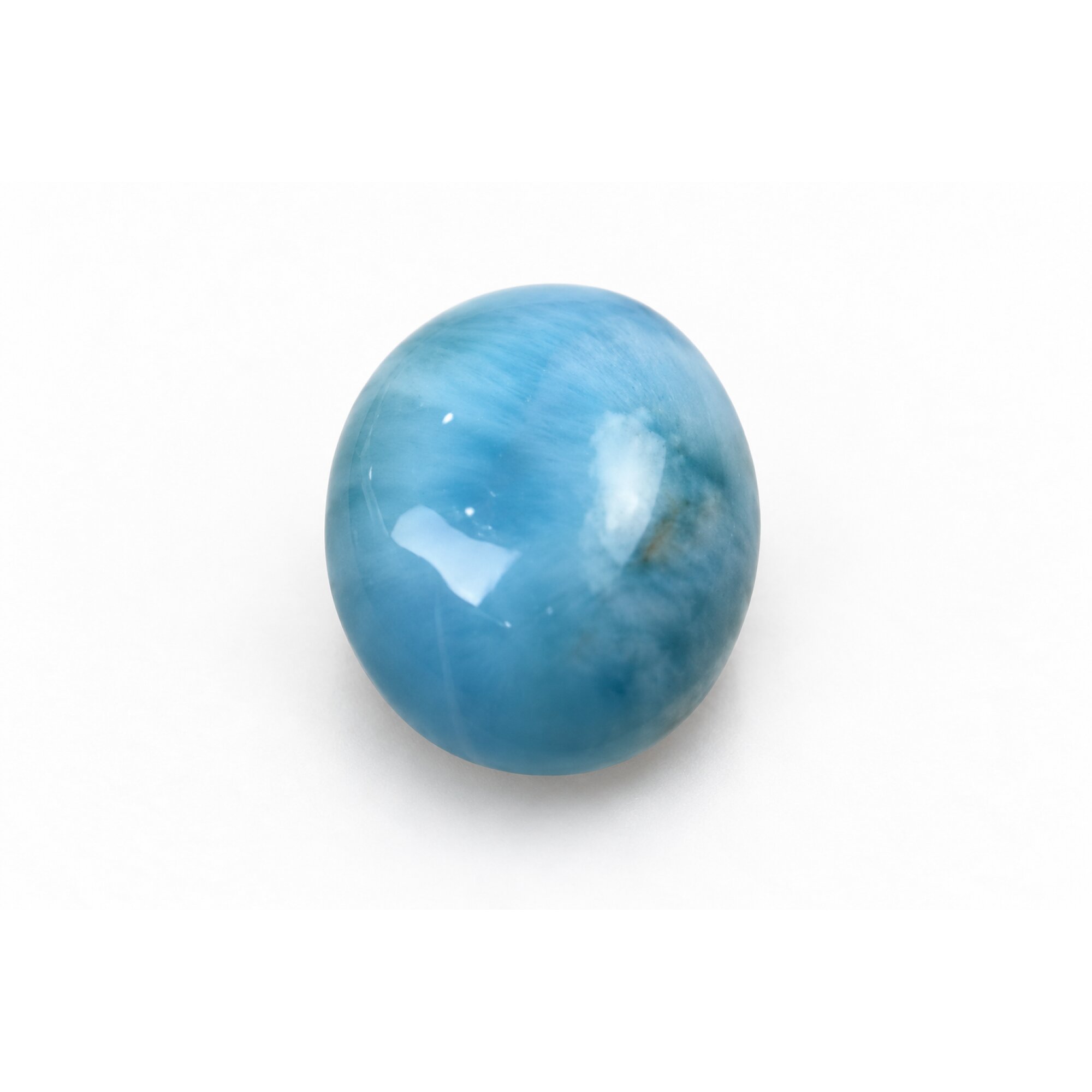 Finest deep blue Dominican Larimar cabochon 15mm – photo 5