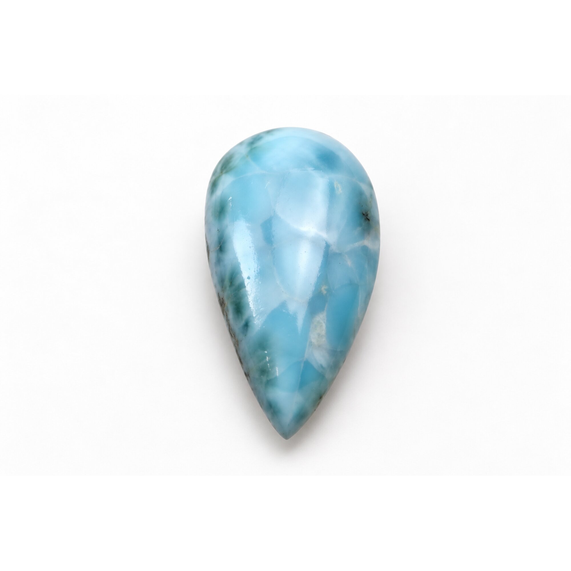 Genuine handcrafted sky blue Dominican Larimar cabochon 35mm – photo 7